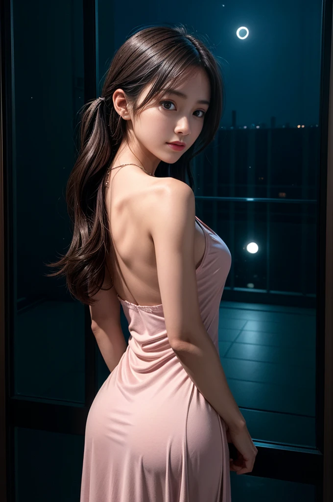 20years old girl in naked, No bra, no panties, medium breast, tight tits, tight body, gym body, tight abs, masterpiece, best quality, illustration,{beautiful detailed girl},beautiful detailed glow,(studio photography:1.2),(top light, side light:1.3),(beautiful detailed eyes:1.1),expressionless, palace, flowing black long hair, hair light, Back lighting, , long bangs, hairs between eyes,(no dress:1.1),