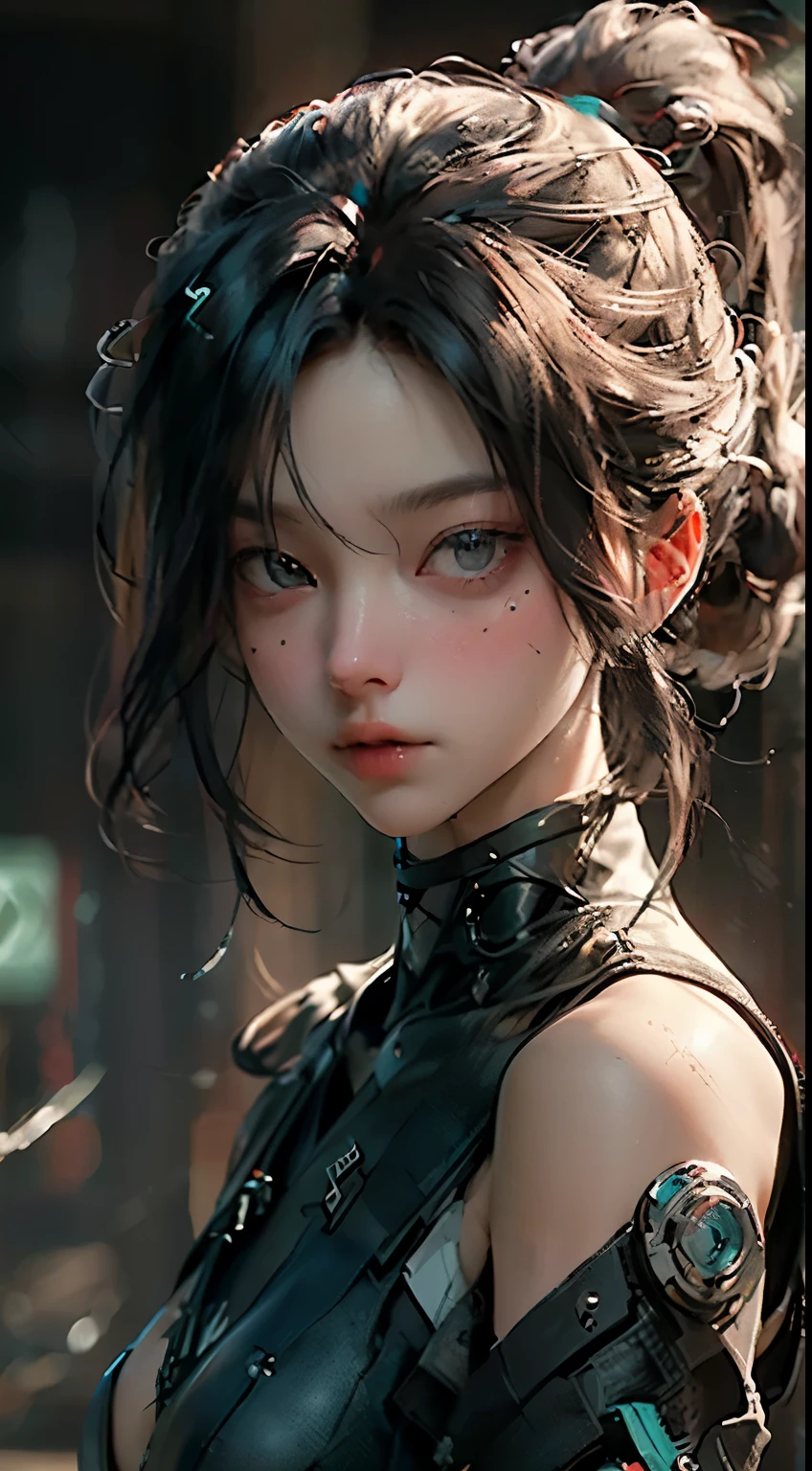 ((top-quality)), ((masterpiece)), (detaileds:1.4), 3D, Beautiful Cyberpunk Woman Image,HDR(HighDynamicRange),光线追踪,NVIDIA RTX,Hyper-Resolution,Unreal 5,sub-surface Scattering,PBR Texturing,excellent details, Ultra-high resolution, (fidelity: 1.4),Postprocess,Anisotropy Filtering,depth of fields,Maximum clarity and sharpness,multi-layer texture,Albedo and specular maps,Surface Shading,Accurate simulation of light-material interactions,perfectly proportions,Octane Rendering,Two-tone lighting,Wide aperture,Low ISO、White Balance、thirds rule、8K RAW、