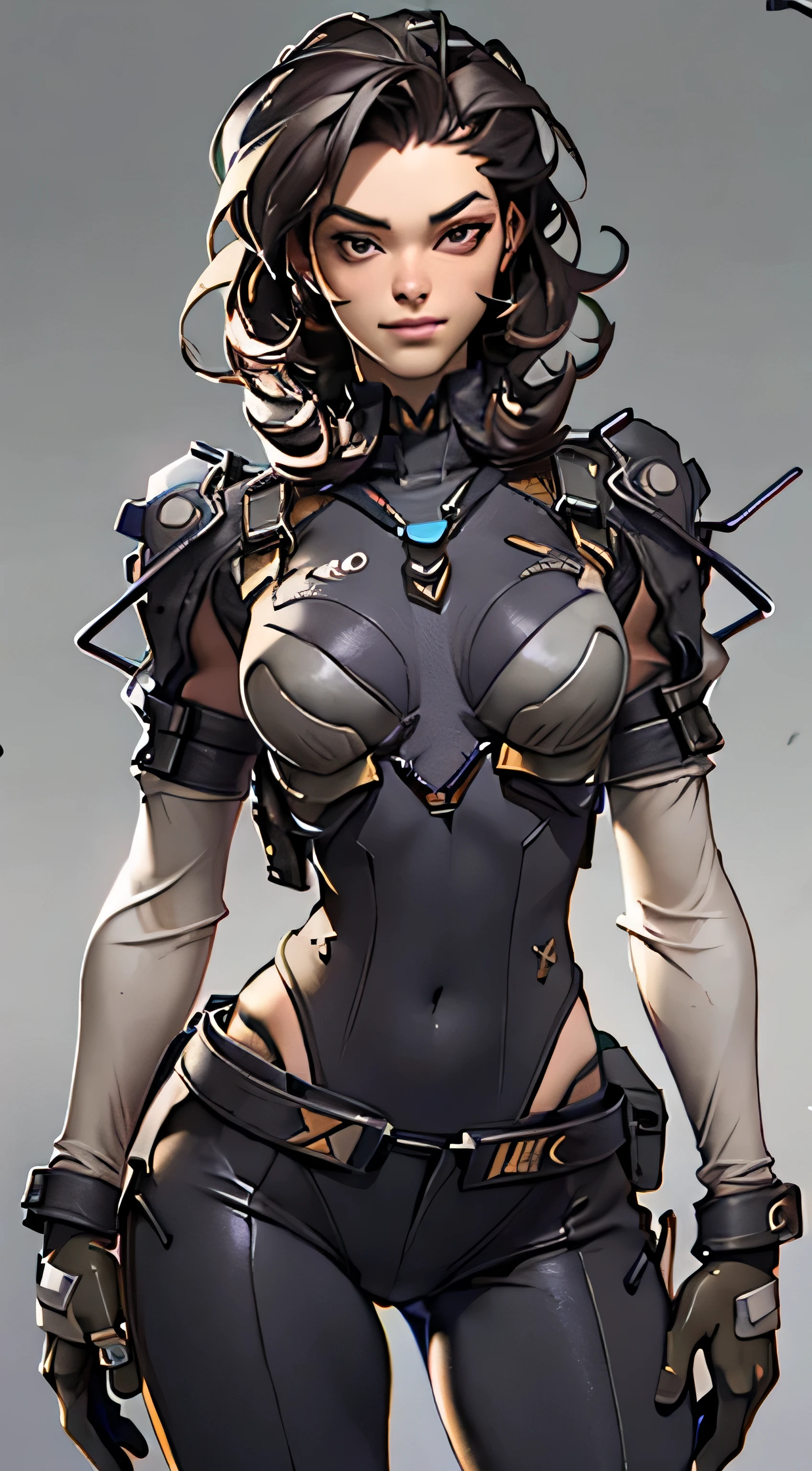 <lora:kadiya-10:0.9>((extremely realistic shading, masterpiece, extremely detailed, photorealistic))brown hair,Leather garment,White sleeves,Armor shoulder protection,Brown eyes