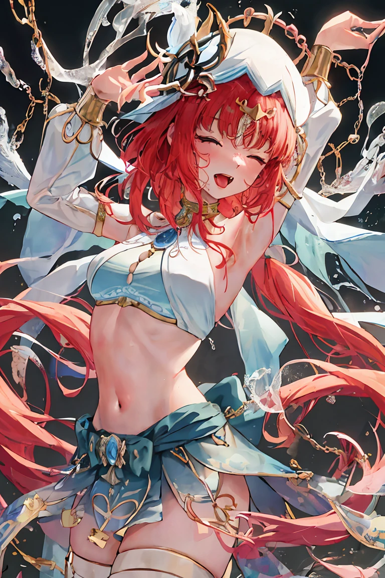 like a dream, 1 , Lodge, human character, The large, navel, ,(tmasterpiece, 最好's质量 at best), sidelightning, ,美丽's眼睛, Subordinate chains, Slave collars, Lie down in bed, Slave costumes, roll eyes, and the tongue sticks out, With the tongue, 疯狂's, with her mouth open, scream, Ahegao, dyspnea, face flushed, perspired, Slave costumes,,tmasterpiece, 最好's质量, A high resolution, 8K, ultra - detailed, high high quality, 十几岁's女孩,clothes 99%awas,'s,succubus theme,with tattoos