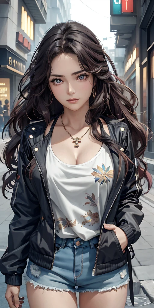 anime girl with long pink hair and pink eyes in a pink jacket, attractive anime girl, beautiful anime girl, beautiful anime woman, photorealistic anime girl render, realistic anime artstyle, seductive anime girl, anime style. 8k, artgerm. anime illustration, detailed digital anime art, beautiful alluring anime woman, digital anime art, realistic anime 3 d style