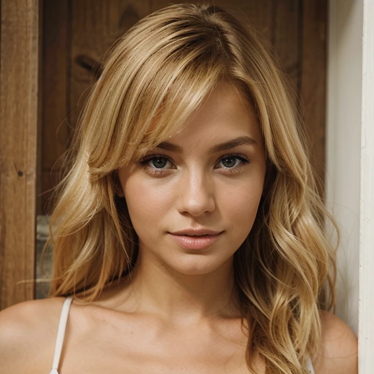 Beautiful young blonde girl