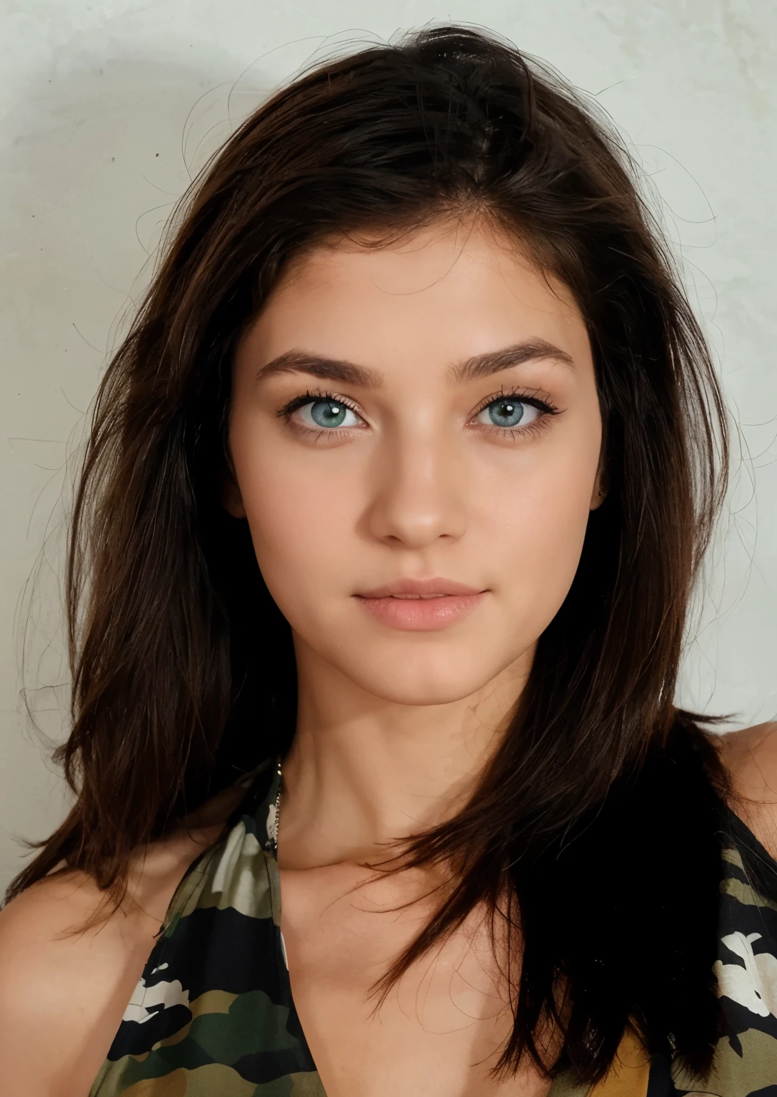 Caucasian green eyes, Graceful nose