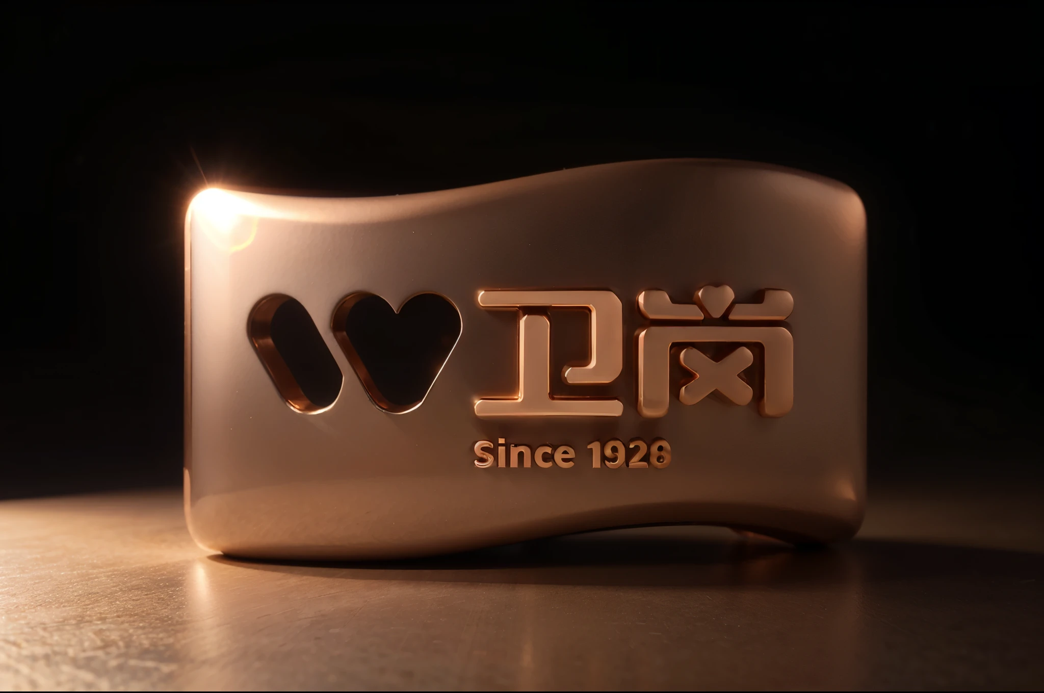 There is a sense of three-dimensionality,rose gold,3 Rendering,Best quality at best、Dark and fluorescent world view