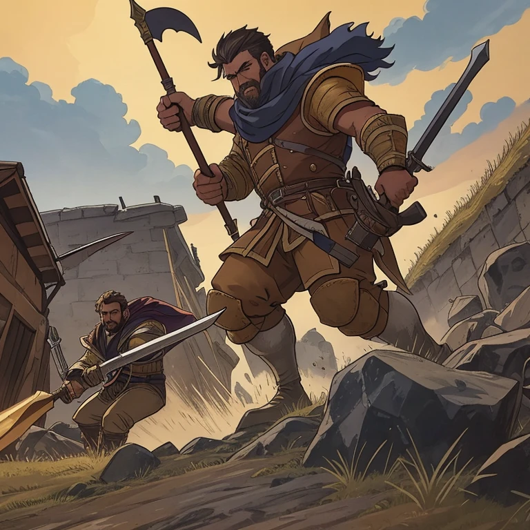 The Guerrier du Tonnerre is a guerrier puissant and experimenté qui maîtrise l&#39;art de la foudre. It is capable of infligering the dégâts massifs à ses ennemis, and has special competence to take the battle course