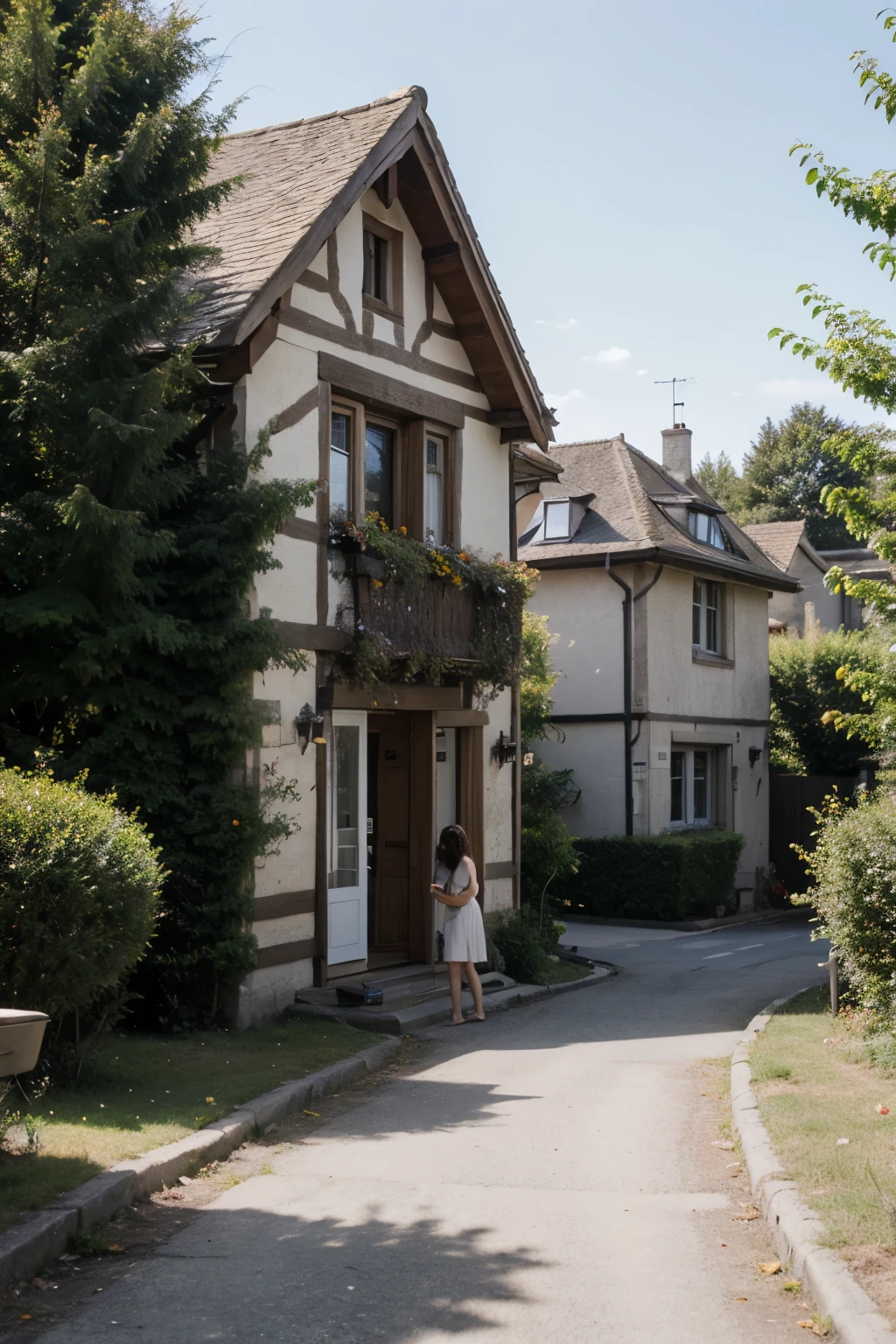 Pose au milieu d'un hameau de 800 habitants se trouve ma maison d'un style architectural neutre. Une petite route de campagne abîmé par le temps traverse le hameau. Très peut de bruits. Autour des maisons accompagnés de leurs jardins fleuris se trouvent des champs verdoyants.