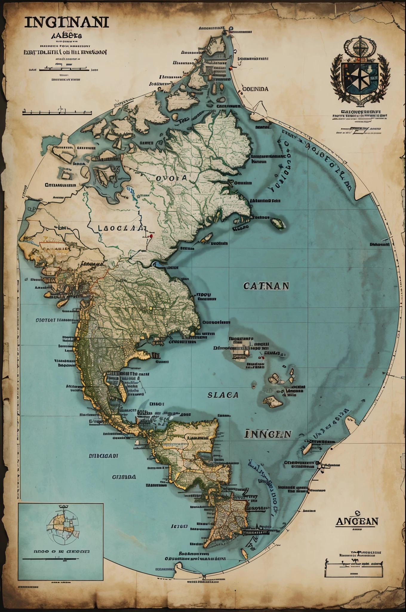 A dystopian map of a country named ingentain