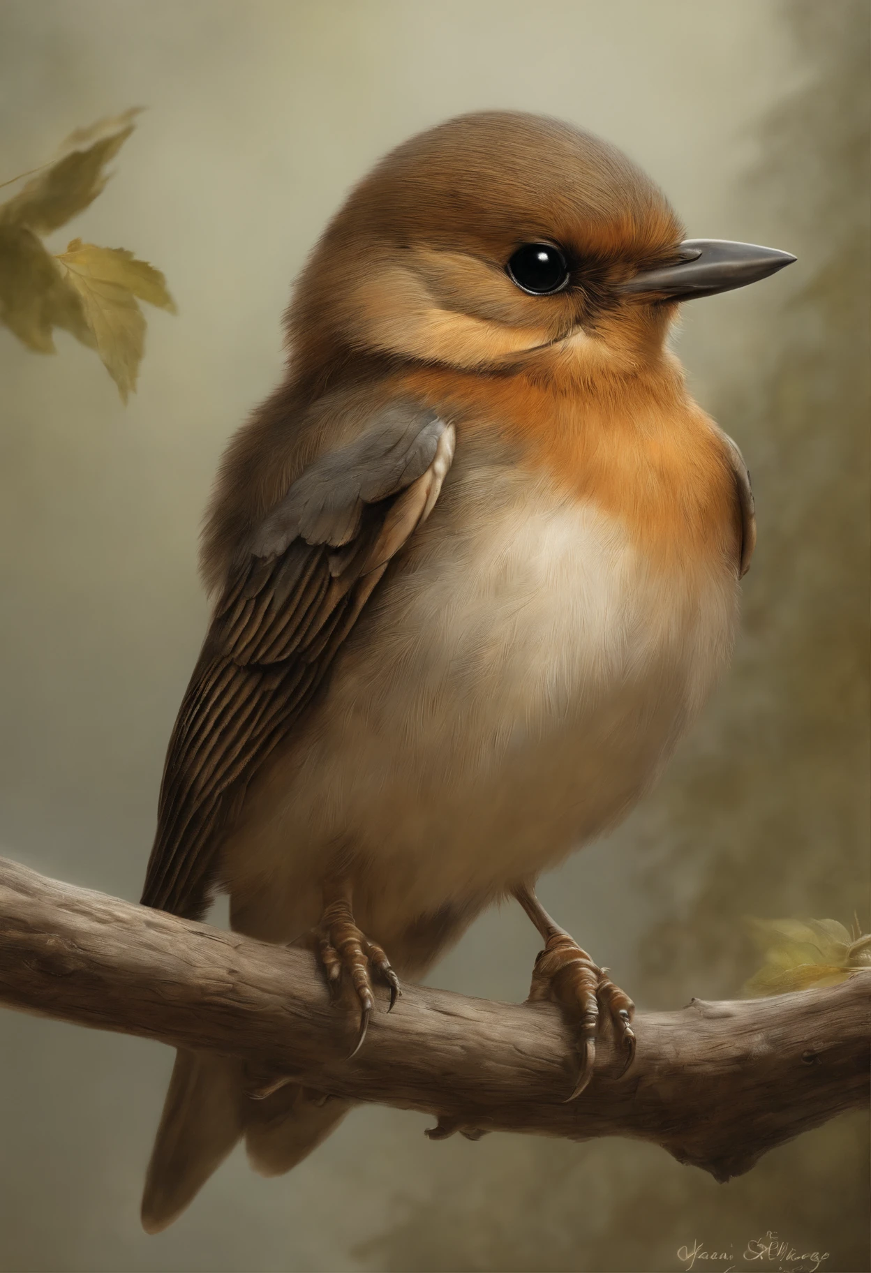 真实感, dark fantasy style, John Tolkien style, Small painting by Jean-Baptiste Monge, little bird swallow, anatomically correctly drawn body, sitting on an oak branch, flap of wings, ultra-precisely drawn movement of the wings, Newly hatched chick, ultra realistic 3d illustration, portrait shot, Realistic paleoart photography, extreme close up portrait, closeup portrait shot, highly realistic photo, based on Bob Eggleton, hyper realistic render, hyper realistic render, hyper realistic render, close up portrait shot, adorable digital painting, ultra realistic picture ,The city, megalopolis, city trail, big house, glass skyscraper, Jean-Baptiste Monge, anthropomorphic --ar 2:3 --testp -optimistic;