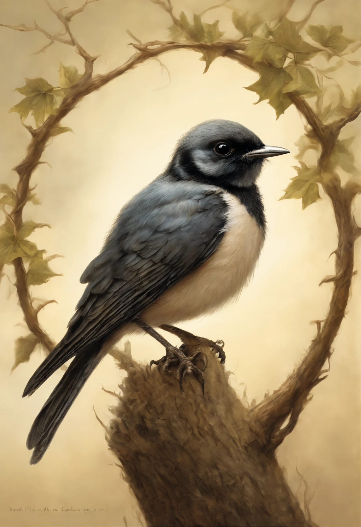 真实感, dark fantasy style, John Tolkien style, Small painting by Jean-Baptiste Monge,      little bird chick swallow, anatomically correctly drawn body, sitting on an oak branch,  flapping of wings, ultra-precisely drawn movement of the wings, Newly hatched chick, ultra realistic 3d illustration, portrait shot, Realistic paleoart photography, extreme close up portrait, closeup portrait shot, highly realistic photo, based on Bob Eggleton, hyper realistic render, hyper realistic render, hyper realistic render, close up portrait shot, adorable digital painting, ultra realistic picture ,The city, megalopolis, city trail, big house, glass skyscraper, Jean-Baptiste Monge, anthropomorphic --ar 2:3 --testp -optimistic;