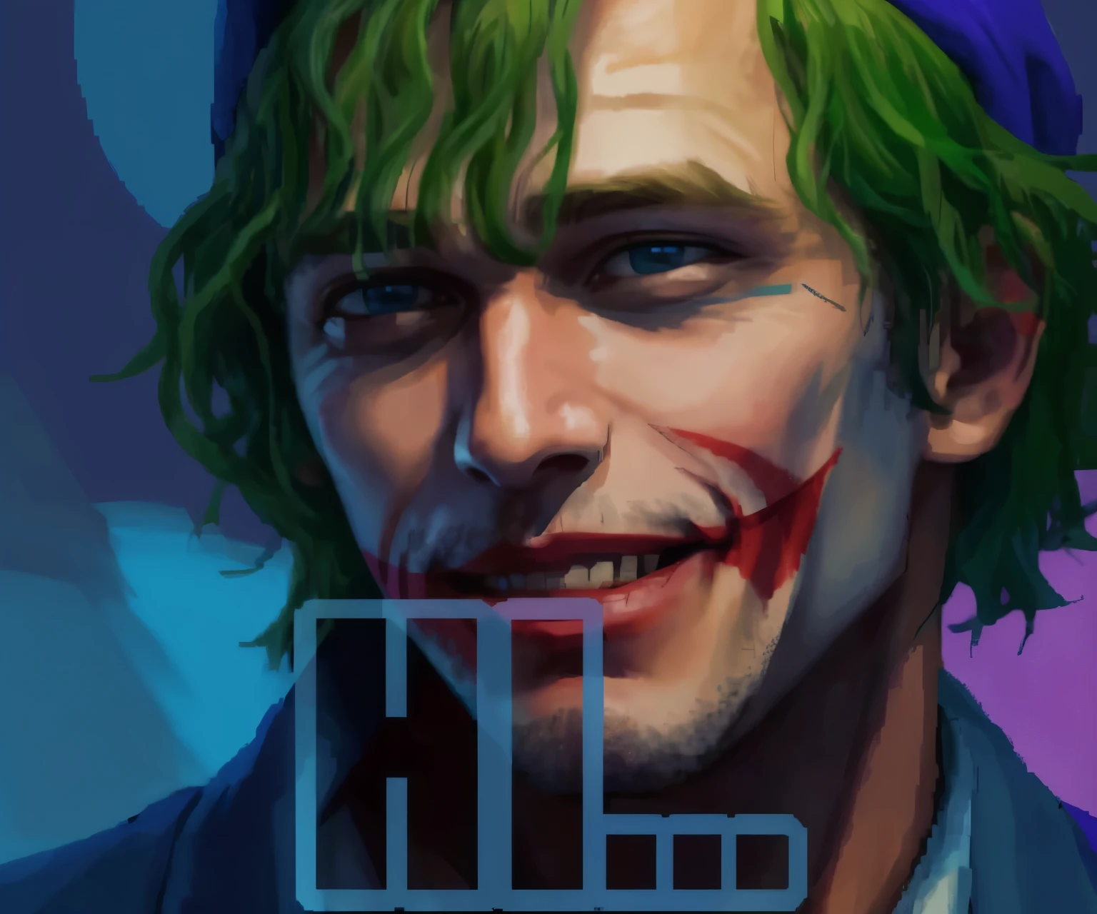 joker smile, hi, Heath Ledger as the joker, pixel, white face