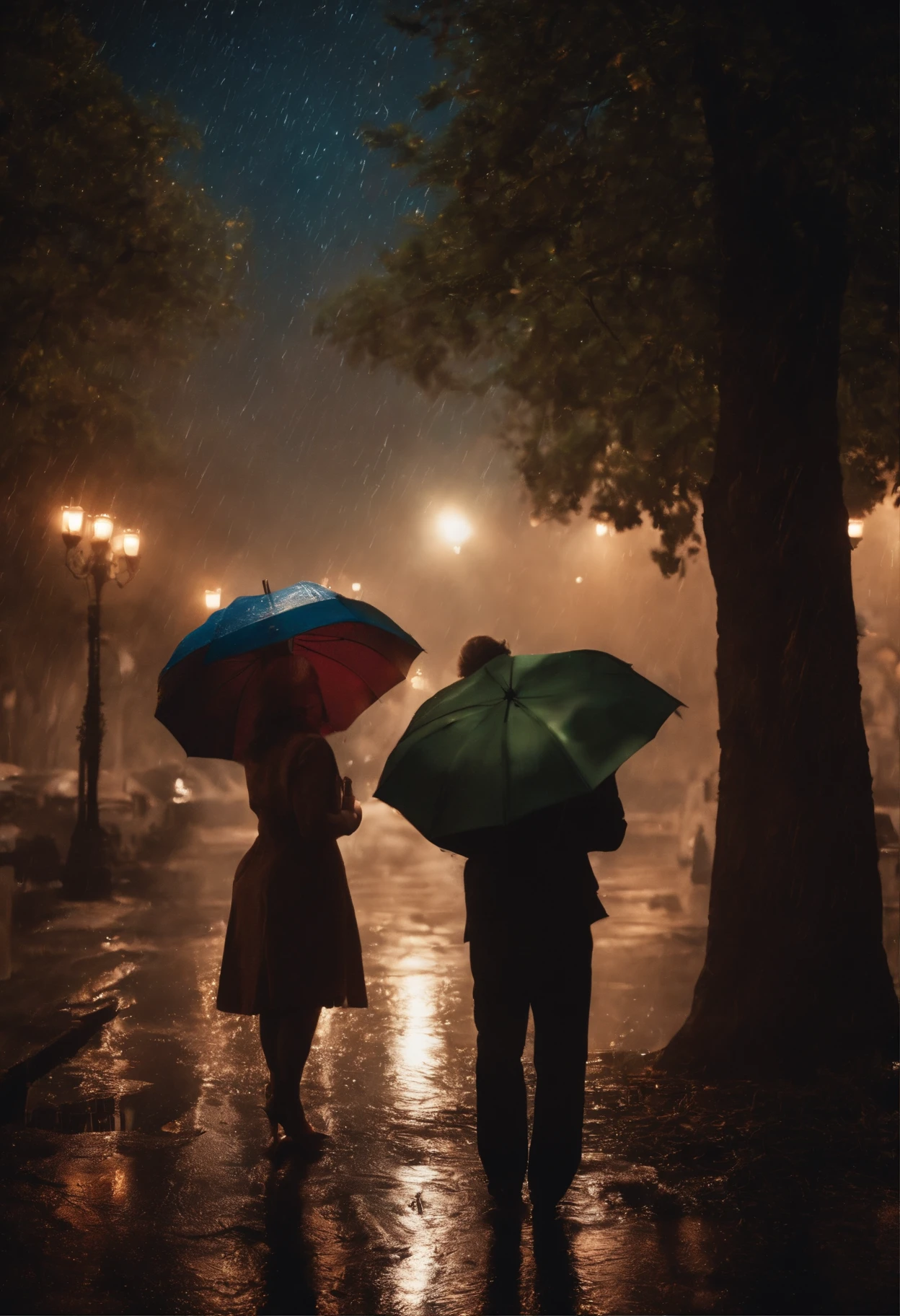 Letting the stars rain in the moonlight'we all hang out together,