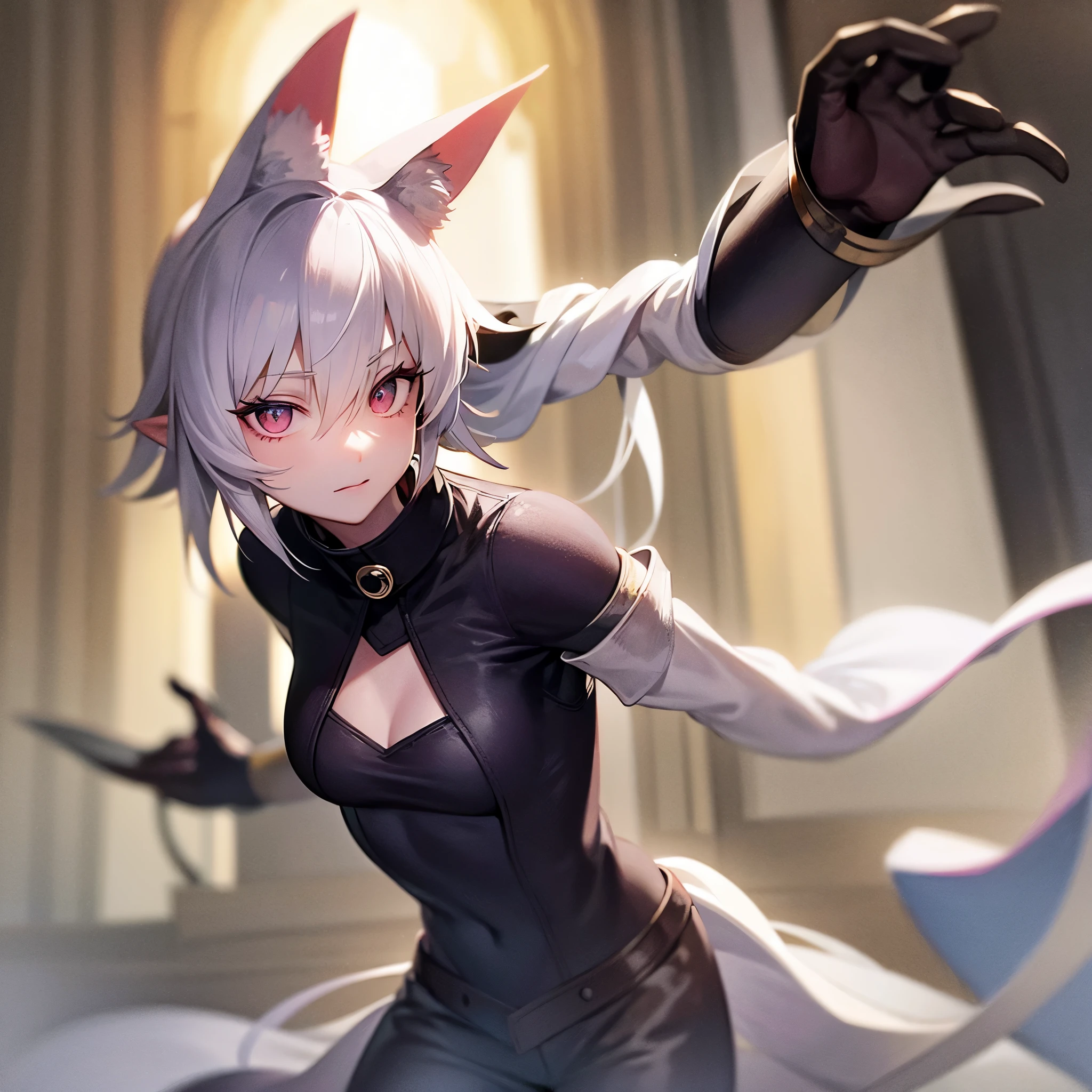 great quality ++ Extremely detailed high resolutionolution, very aesthetic, expressive eyes, (((Perfect face))), (((face symmetrical))), ((good anatomy)), (((perfect hands))), (((8k))), UHD, hd wallpaper, (((detailed high cal, (((((1girl)))))), only, Masterpiece, The best quality, high resolution, Highly detailed, (illustration), Beautiful detailed eyes, ((((full body))), (((solo))), (((((Koyanskaya))))), (((cosplay of Weiss Schnee))), (((smiling))), (((fusion))), (((agglutination))), (((Combination))), (((((White hair))))), (((blue eyes))), (((ponytail))), (((jewelry))), (((necklace))), (((earrings))), only, jaeces, earrings, long hair, parody, (((scar))), (((scar ocular))), (((hair ornament))), (((office background))), Side ponytail, scar en la cara, Upper part of the body, (((fox tail))), (((fox ears))), (((tiara))), (((jewelry))), (((earrings))), (((neckline trimming))),