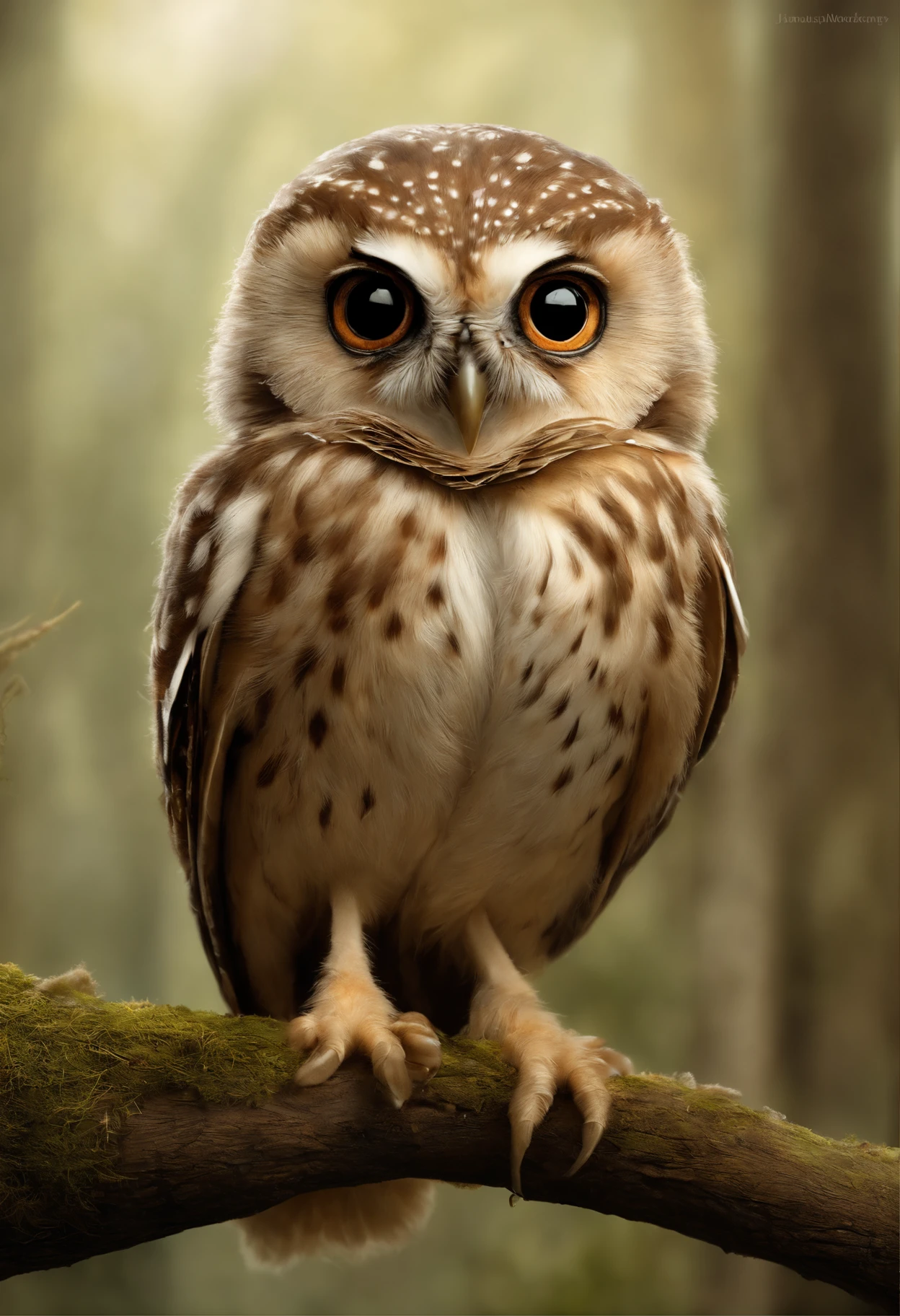 真实感, dark fantasy style, John Tolkien style, Small painting by Jean-Baptiste Monge, little owl chick, anatomically correctly drawn body, sitting on an oak branch, flapping wings, ultra-precisely drawn movement of the wings, Newly hatched chick, ultra realistic 3d illustration, portrait shot, Realistic paleoart photography, extreme close up portrait, closeup portrait shot, highly realistic photo, based on Bob Eggleton, hyper realistic render, hyper realistic render, hyper realistic render, close up portrait shot, adorable digital painting, ultra realistic picture ,The city, megalopolis, city trail, big house, glass skyscraper, Jean-Baptiste Monge, anthropomorphic --ar 2:3 --testp -optimistic;