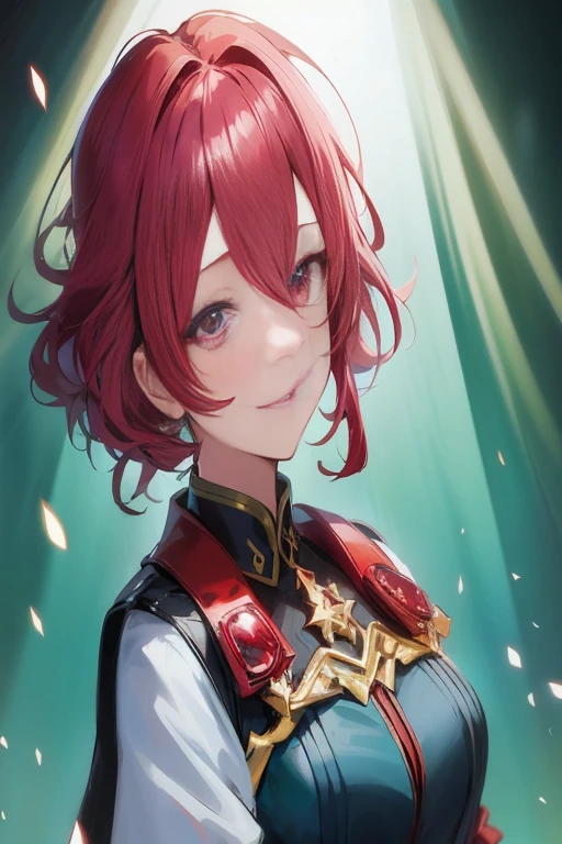 Red hair and blue eyes anime girl in black and red costume, Ayaka Genshin Impact, cushart krenz key art feminine, ayaka game genshin impact, portrait knights of zodiac girl, Female protagonist 👀 :8, Portrait of a female anime hero, best anime 4k konachan wallpaper, crisp clear rpg portrait