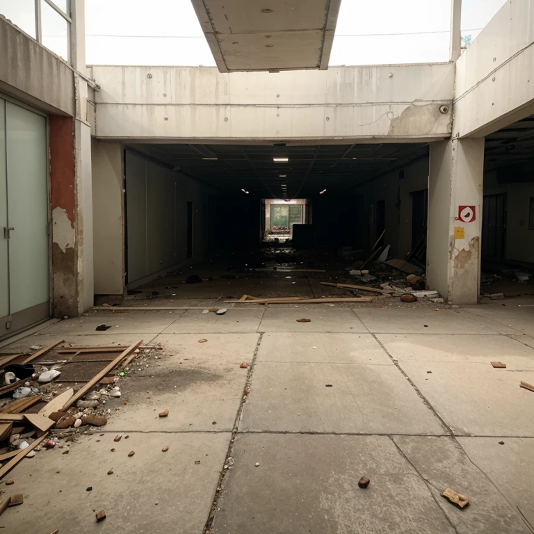 Dead mall some debris decay