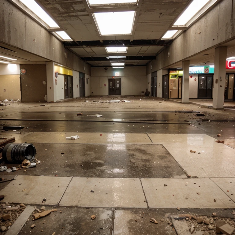 Dead mall some debris decay 4k film photography 16mm vintage lens