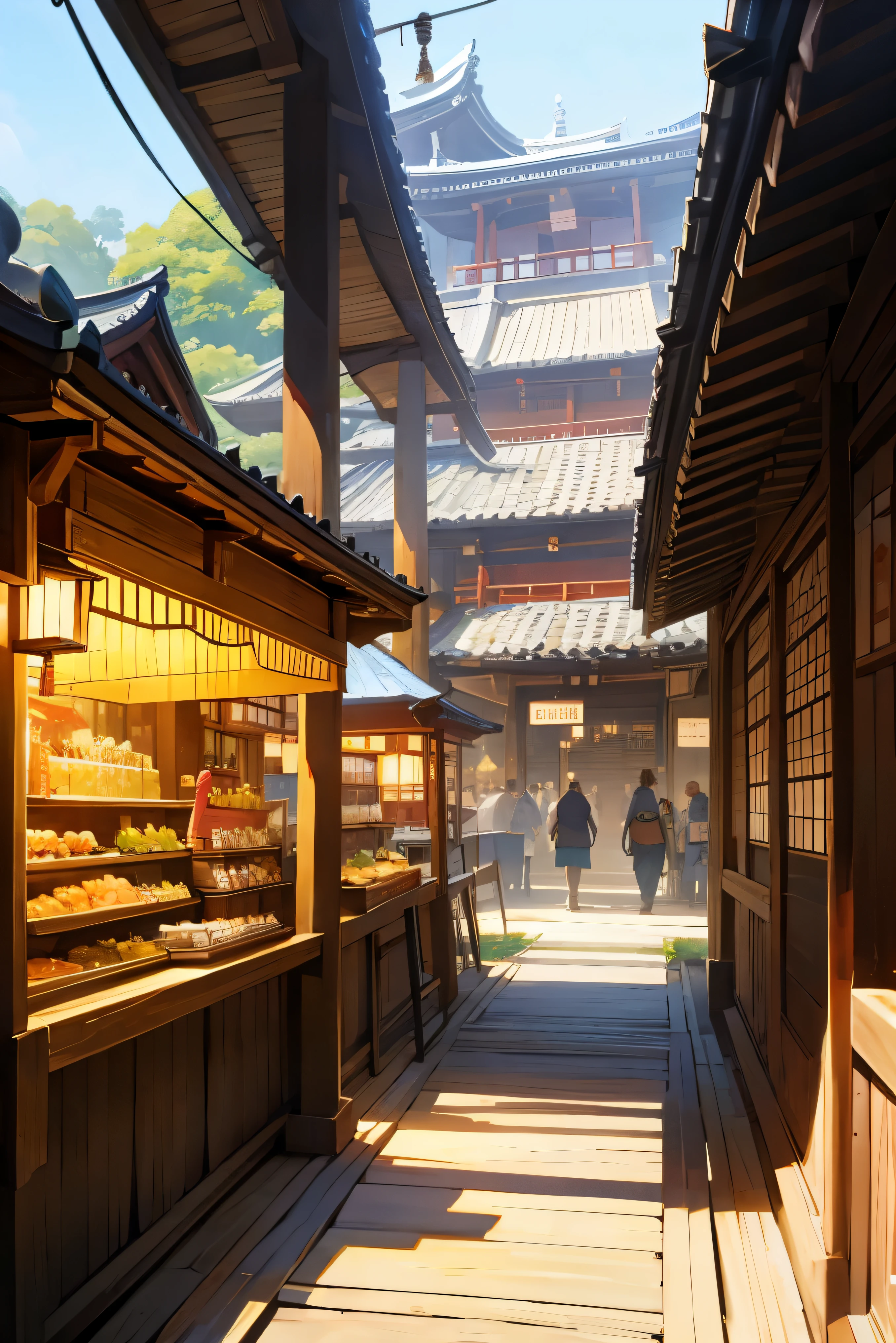 tradisional market in japanese fantasy timeline