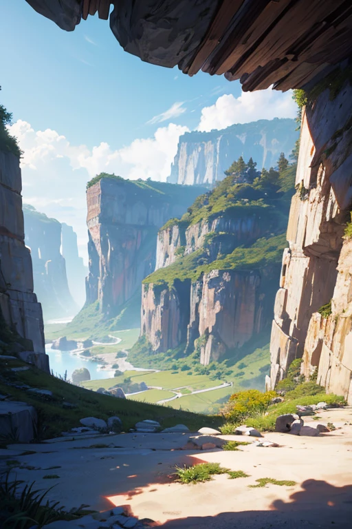 (best quality,4k,8k,highres,masterpiece:1.2),ultra-detailed,(realistic,photorealistic,photo-realistic:1.37),anime:1.1,portraits,colorful,illumination,adventure,explorers,cave,sea,twilight,ruins,scenes,movie,opening scene,inside a huge cave,in an anime movie,in an animation movie screenshot,anime still frame,popular isekai anime