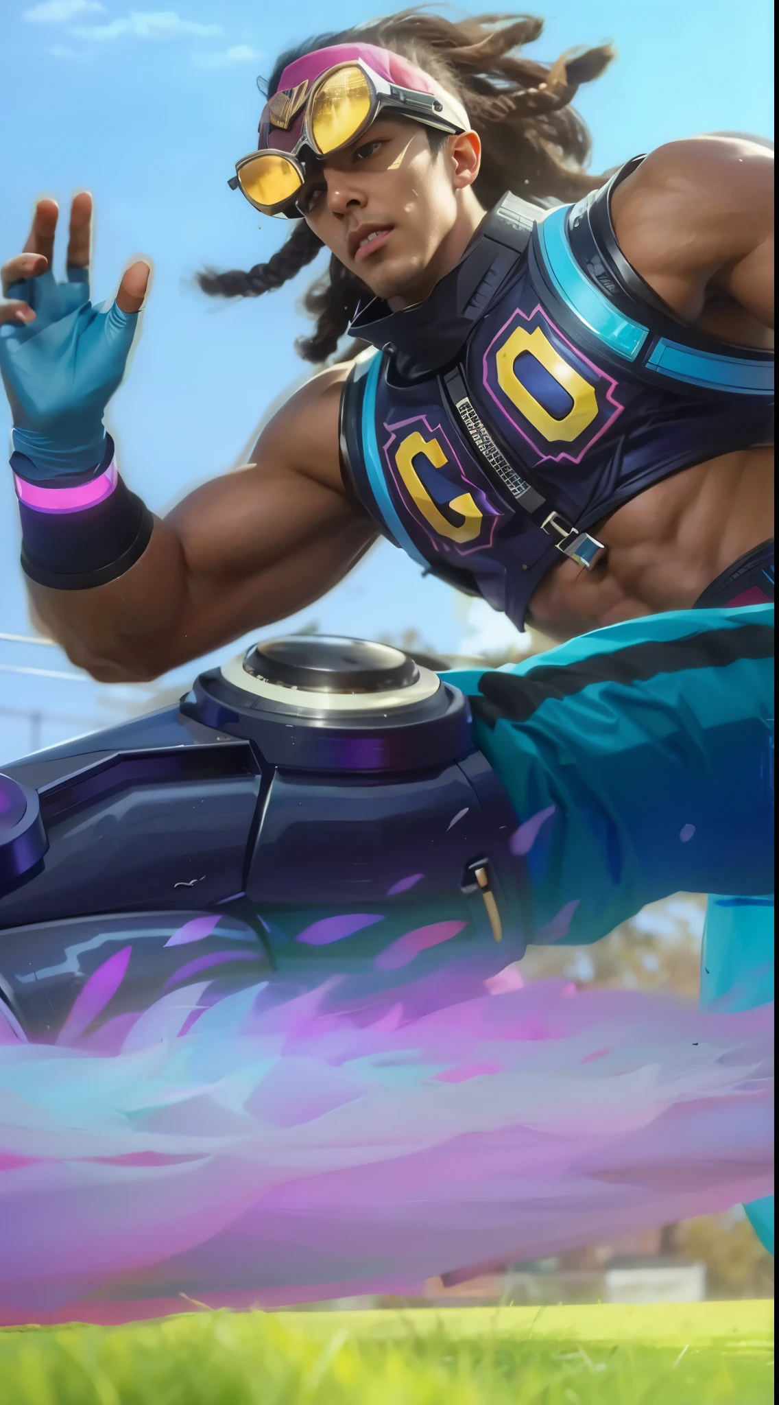 (photorealistic:1.4), best quality, masterpiece, ultra high res, 1man, (detailed face:1.2),(finely detailed beautiful eyes:1.2) , (detailed hair:1.2), (detailed clothes:1.2), 4k, (detailed color:1.2),Depth Of Field, VFX