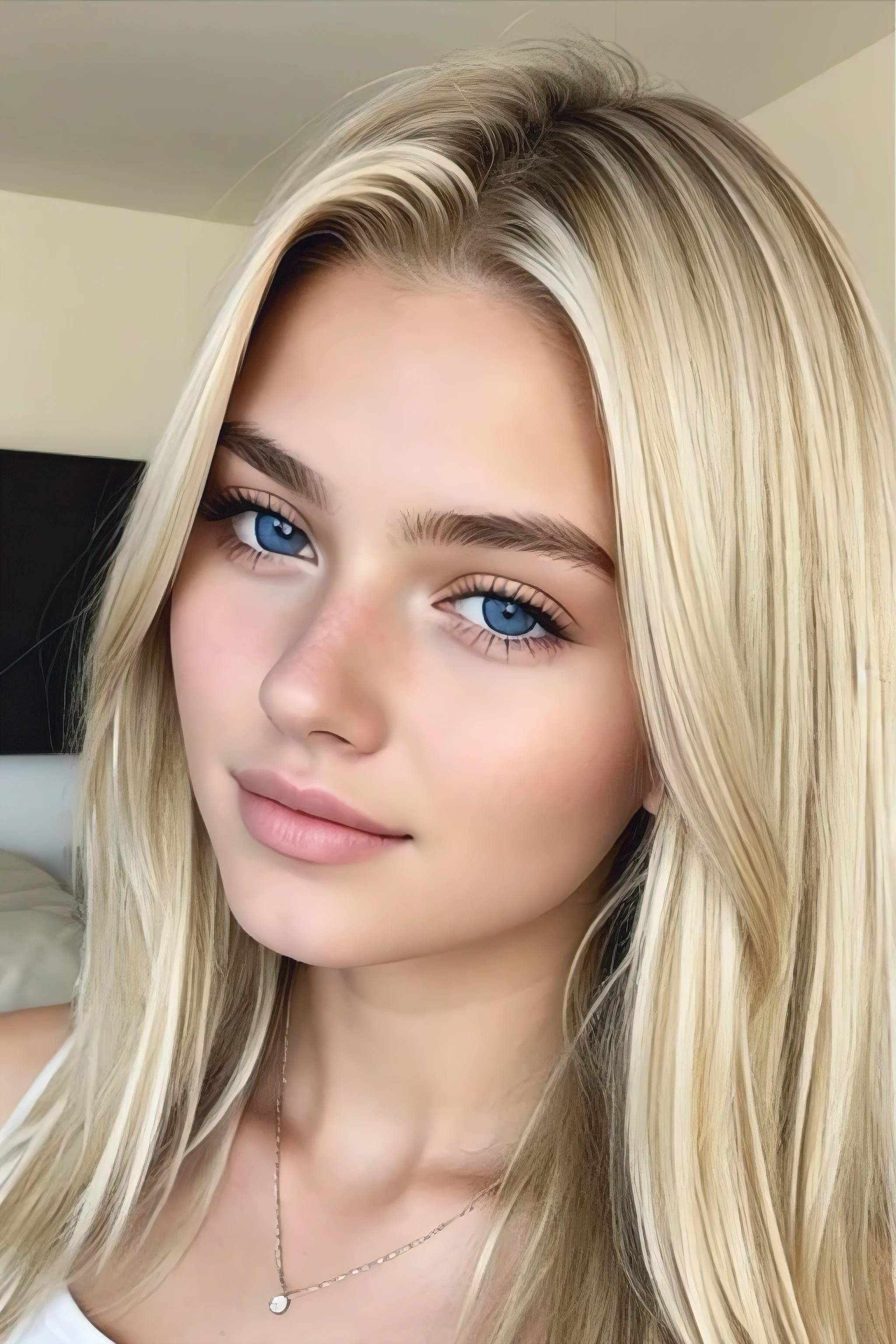a -yeld ble girl and be very beautiful and realistic