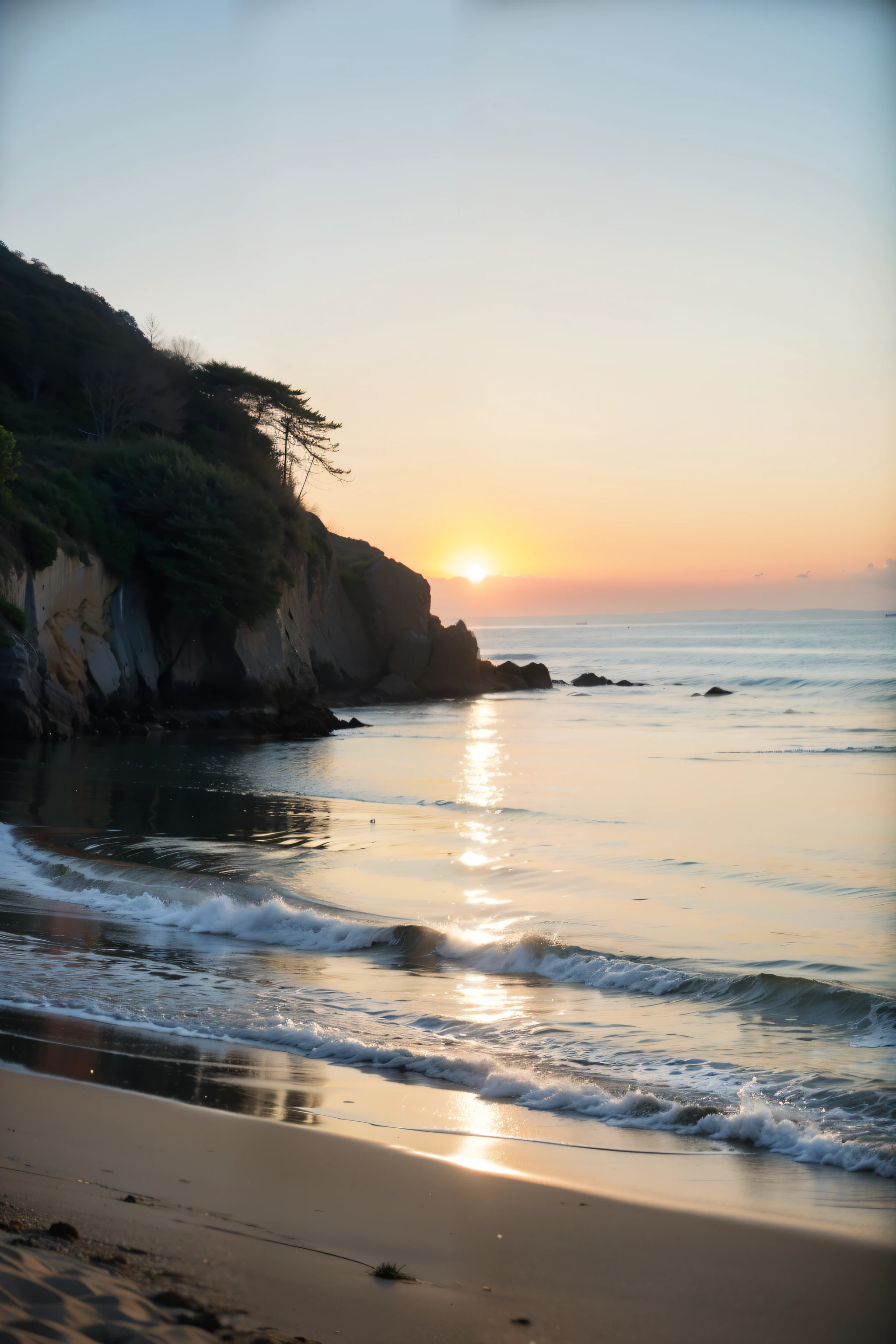 sea far sea sunny day nature evening