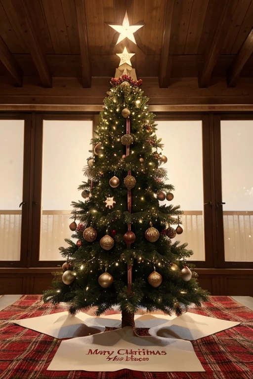 I want you to create a Christmas card for me that I can send as an mms to my family and friends, the card is about Christmas. The card must be traditional, Christmas tree, Santa Claus. Create me 2 projects.