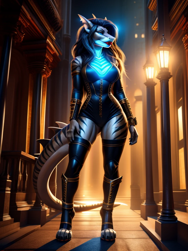 masterpiece, best quality, (extremely detailed CG unity 8k wallpaper), (best quality), (best illustration), (best shadow), absurdres, realistic lighting, (Abyss), beautiful detailed glow, art by PeterMohrBacher,Tabaxi,female,rogue