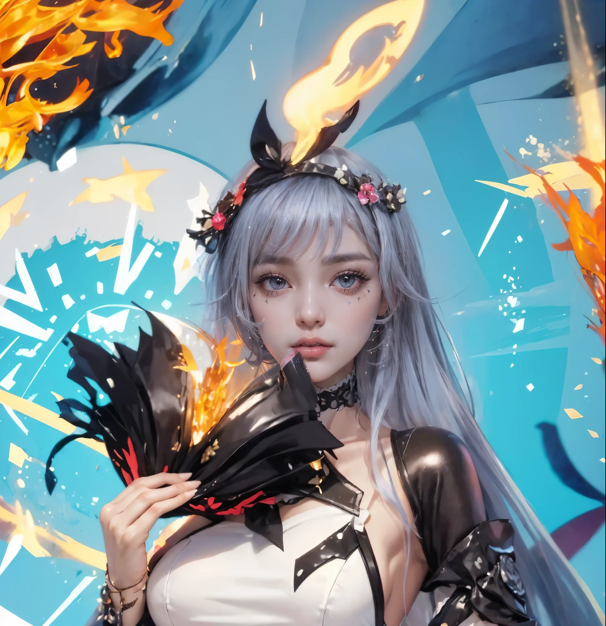 (Masutepiece: 1.3), (maximum resolution: 1.2), (Ultra HDTV: 1.2), cinematic lighting, 8K resolution, Eye and skin detail, detailed facial features, , ( Sharp focus: 1.2), (Face focus: 1.2) , Perfect style, Beautiful, sharp face, Anatomically accurate, Highly detailed skin and face structure, Eye detail, Double eyelids, Thin eyebrows, Glitter eyeliner: 1 Natural cheeks, Glossy skin, White skin: 1.2, (Lip gloss: 1.4), 、 (Shy look: 1.2), Skin and face texture detail, Detailed eyes, Double eyelids, Natural cheeks, , Glossy lips: 1.4, Protruding cleavage、(Large sperm count in breast: 1.4) (Large sperm count in thighs: 1.2) 、 blushing、shy、impatience、frustration、fear of embarrassing glaresknees open、open legasturbation behavior、chest stroking、white lingerie、black bra、shiny small flower necklaces and ears Socks Long、Sweating Thighs、Transparent Underwear、 20 years old, Neat and Clean Woman、Red Hair、Colored Hair、Short Hair, Big Tits, Upturned, Floor Sitting, Bedroom、(Complete Maid Outfits) perfect: 1.5)、short white hair