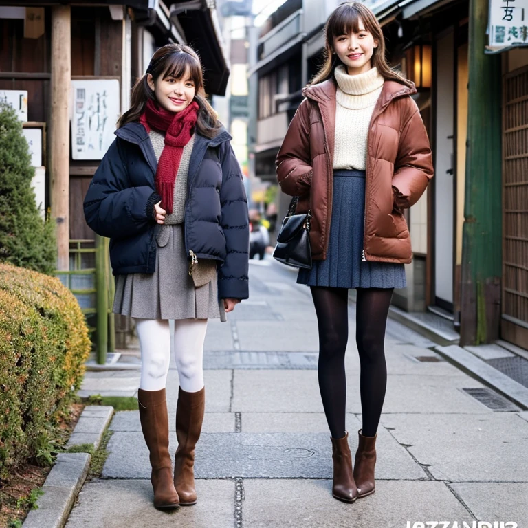 ((Duffle coat、high school girl、mini skirt、Thighs Thighs Thighs Thighs、Sheepskin boots、squat、Spread your legs、Detailed panties:1.2))、(Realistic、Photorealistic、Ultra-detailed、Highest Detail Skin、highest quality、masterpiece、超A high resolution)、Realistic skin types、Japan uniform、Simple Background、Cute Japanese、18-year-old、Young girl、Has bangs、double eyelid、drooping eyes、Cute Smile、Charm、purity、Double teeth、Have a look at this、Winters、It's snowing、Thick check muffler、The wind is blowing、Photographed from the front、Shooting from below