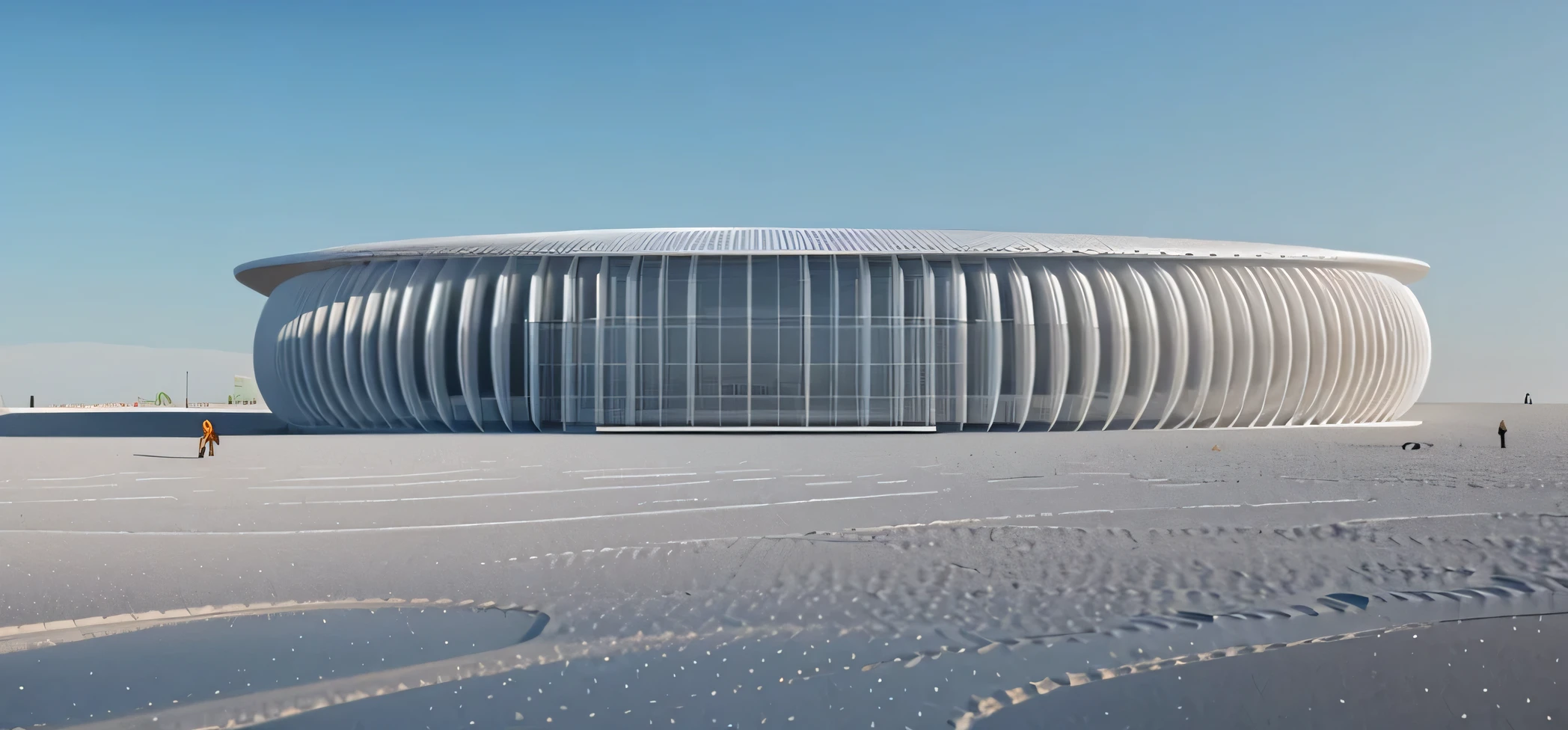 arafed structure with a cross on the top of it on a beach, architecture render, highly photographic render, photographic render, with 3 d render, with 3d render, front perspective, physical based render, architectural render, 3d rendered model, architectural concept, conceptual rendering, rendered 3d model, rounded roof, parametric structure, detail render, out side, GOTHIC, Stadium , modern,physical based render,