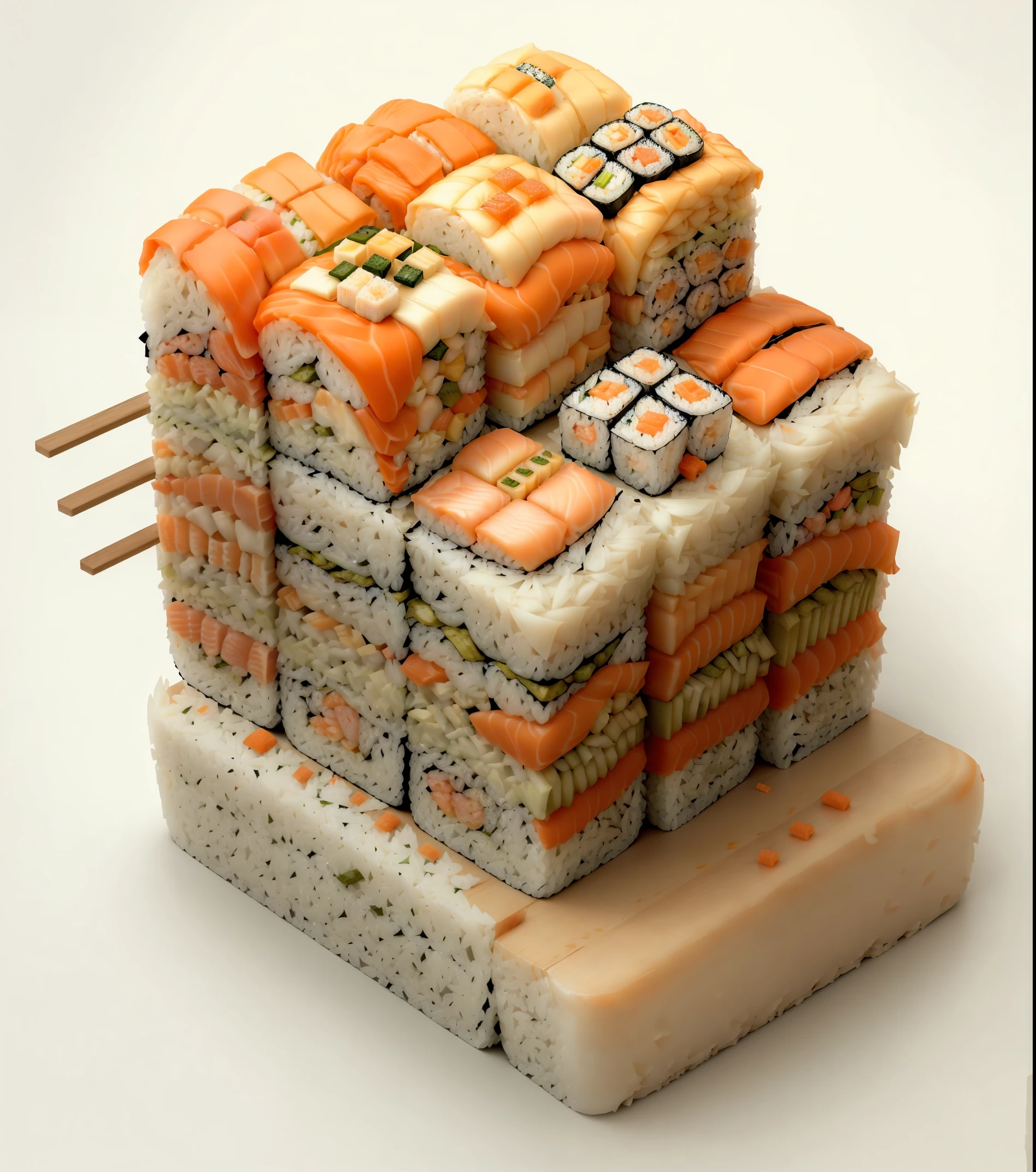 Sushi style cube