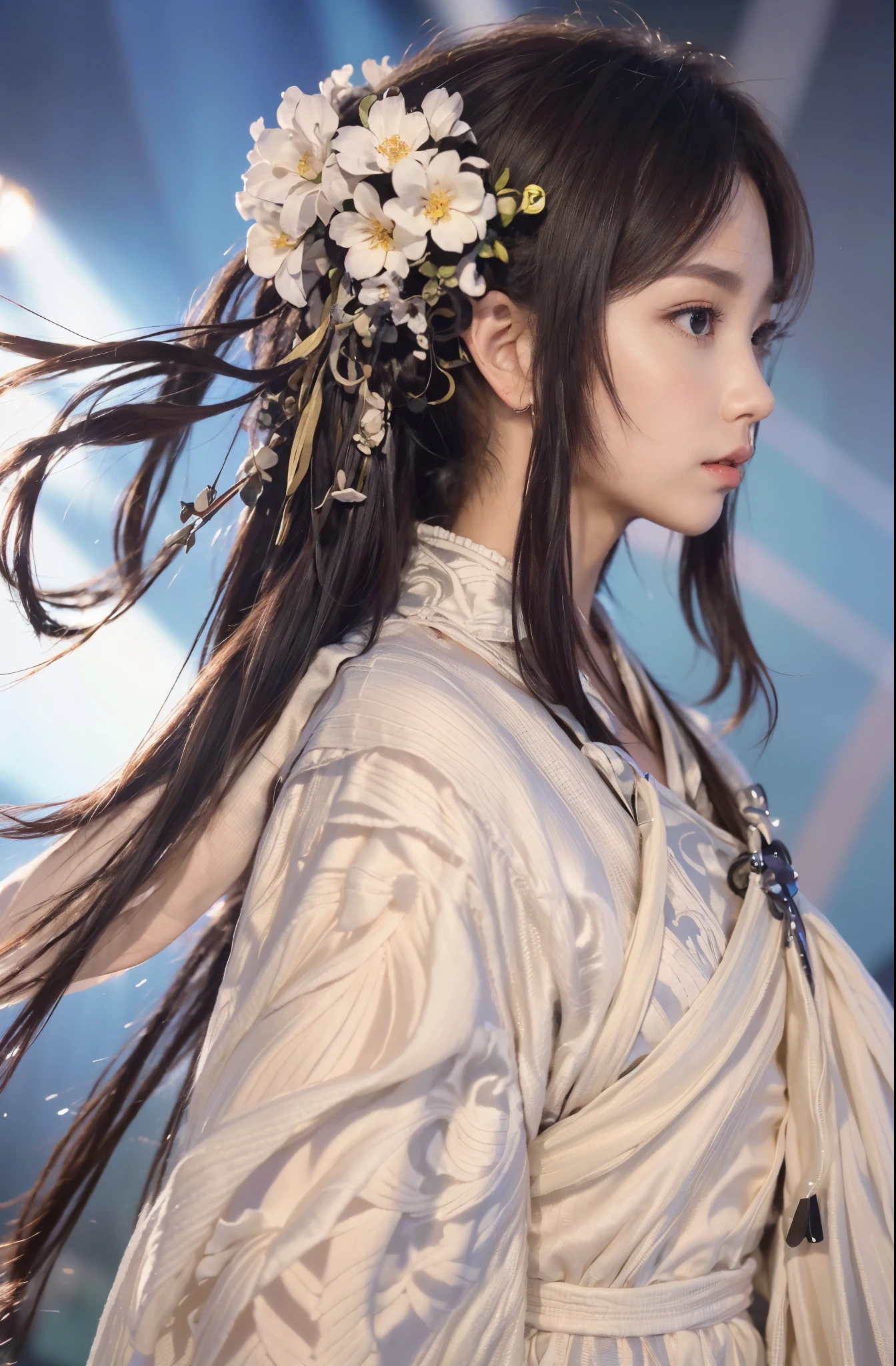 ((背景是一场concert:1.6)),((spotlight lights:1.6)),((face illuminated:1.3)),((quality, 8K, tmasterpiece: 1.3)),电影lamplight，Full body lesbian，entire character，Long-legged beautiful girl concert，tmasterpiece，8K，high definition resolution，电影lamplight，theater，lamplight，fulfill，青少年idoly，concert，fulfillance，Stylish clothes，singers，idoly，Have detailed faces, ((ultra - detailed)),((s delicate face)),(to emphasize,Gradient hair), valley bladder indulgence，Just look at the audience, ((Faraway view)), Intense light and shadow, Cinema lenses，tmasterpiece，超强quality，theater stage，beuaty girl, Perforated stage costume, singing on stage,time lenienceuaty girl, Junior star, wearing a crop top, he is a rock star, majestic posture, Pop rock punk style,tmasterpiece，8K，high definition resolution，电影lamplight，theater，lamplight，fulfill，Teenage girl，，concert，fulfillance，tightsuit，singers，idoly，decolletage，ultra - detailedな颜, 细致的eyed睛, 双eyed皮，((ultra - detailed)),((s delicate face)), 美丽细致的eyed睛, (to emphasize,Gradient hair),long whitr hair, Fluttering, valley bladder indulgence，eyed,Genshin Impact_influencer,Just look at the audience, ((Faraway view)), Intense light and shadow, Cinema lenses，tmasterpiece，超强quality，theater stage，real silk，18yr old，大eyed睛，一位身穿白色tightsuit的女人, inspired by Vanessa Beecroft, 穿着白色tightsuit, Korean concert, Inspired by Sorayama Moto, singing on stage, Sorayama Kazuo&#39;s style, 穿着白色tightsuit, 穿着tightsuit,period mirror piece