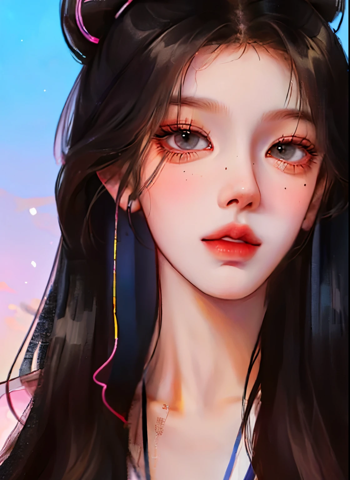 Close-up of a woman holding, blackpink jennie, Brutal Korean Goth Girl, Cute Korean face, ulzzangs, Cui Xianhua, Korean girls, gongbi, Yoo Lee Ji Eun plays the supervillain, beautiful Korean women, josie by blackpink, portrait of josie by blackpink, Nam Jae-yeon