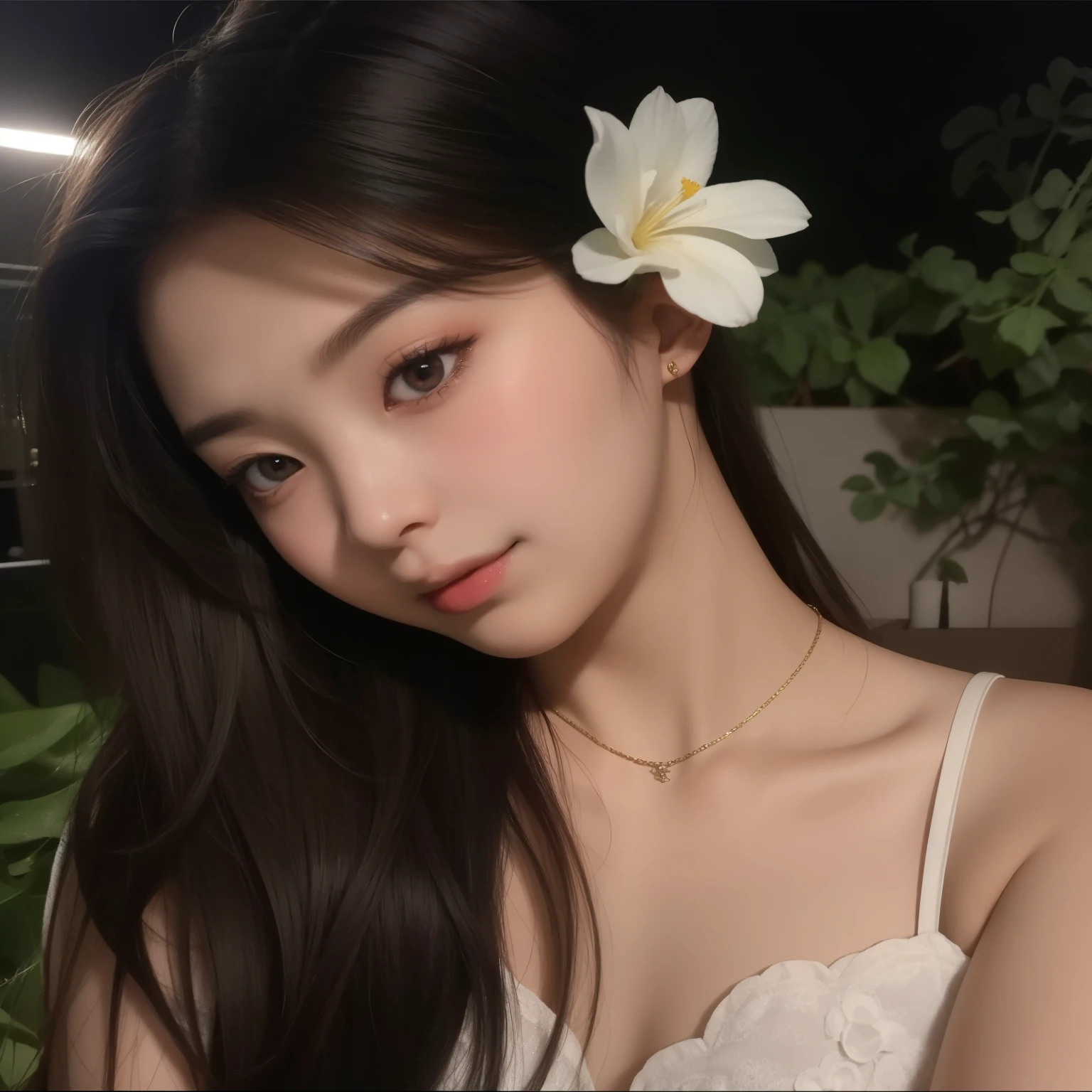 Arafed asian woman with a flower in her hair, Blackpink Jennie, beautiful Asian girl, asian features, Hermosa mujer surcoreana, Hermosa joven coreana, young cute wan asian face, Hermosa joven coreana, a young asian woman, Asian girl, Jinyoung Shin, Foto de perfil de la foto de cabeza, Chica coreana, young Asian girl, Heonhwa Choe, ulzzang