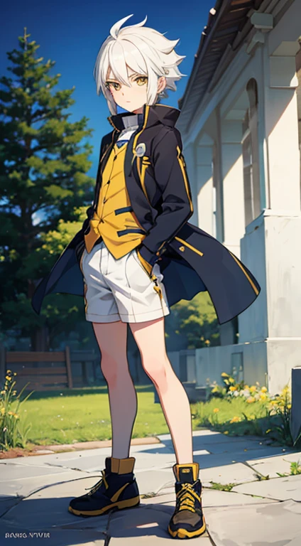 Inazuma Eleven Oc Boy With White Hair And Yellow Eyes
