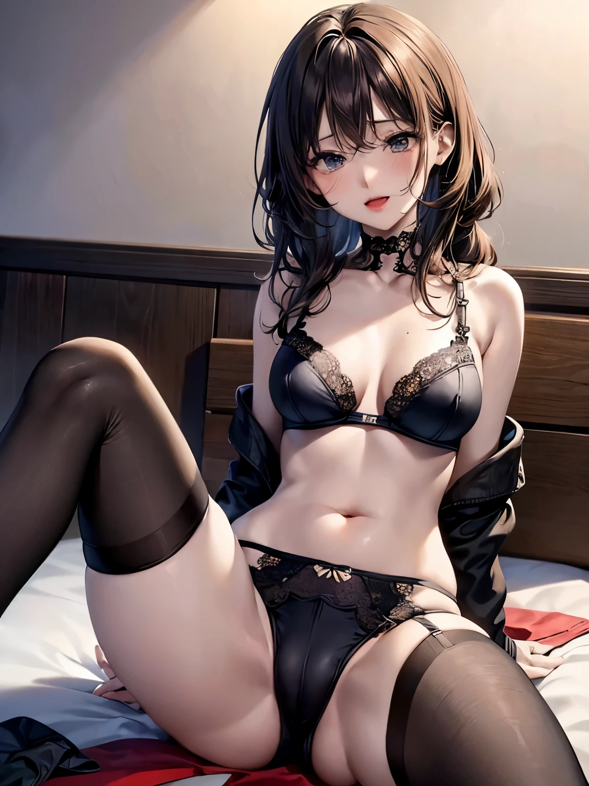 Random climax action、I'm cumming、Random Climax Pose、独奏、Bra with delicate details、Underwear pants with delicate details、28-year-old woman、s lips:A sexy、Hair color: Dark brownの、Translucent skin, the skin is fair and juicy,, (hairstyle on)Hair color:Dark brown、Random Hairstyles、、(Basic Information)pleasured expression、Big open mouth、Moist eyes、、Gentle eyes、Spread your legs apart、Mouth wide open、The expression of climax、knee high stockings