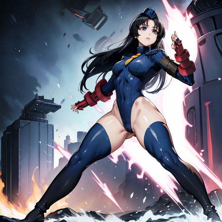 ultra-detailed, Explicit, Beautiful body, Beautiful Nose, Beautiful character design, perfect eyes, perfect face, ultra highres, 4K, beautiful legs, perfect legs, Nice hands, Perfect hand, Masterpiece, Best Quality, Highly detailed, illustration, absurdres, street fighter, doll suit, shadaloo doll, dollsuit, girls, multiple girls, expressionless, blank eyes, looking at viewer, red gloves, emotionless, black latex, corrution, mind control, female combatant, full body, hypnotized, unhappy trance, full body suit, ribbed bodysuit, obey, perfect female body, extremely glossy latex, hypnosis, hypnoLora, empty eyes, Mind control device, poses, brainwashed, submissive_pose, Slave, hat, necktie, belt, latex, garter belt, thighhighs, stand up straight, standing, standing at attention, Jinki extend, Tsuzaki Aoba, black hair, long hair, blue eyes
