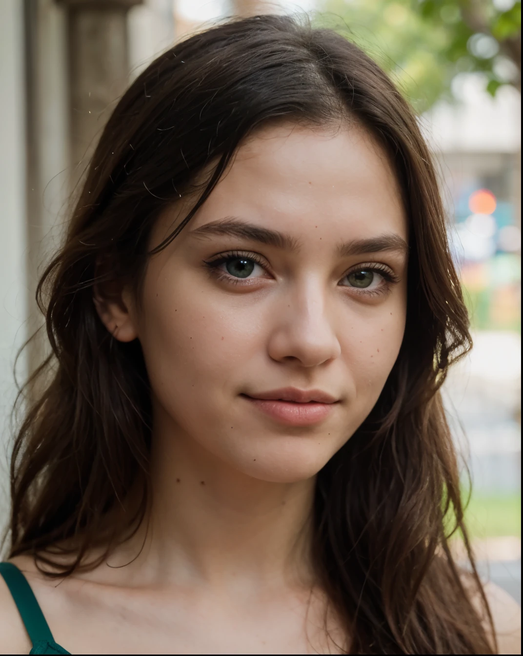 Cute beautiful sexy European light-green-eyed brunette, 22 years old,
close-up of light-green eyes, water, summer, outside,
tiny waist, very detailed, innocent face, face-length 1.3 times the face-width, almond-shaped eyes, squared face-shape, high cheekbones, naturally wavy hair, light-green eyes, high-res, masterpiece, best quality, intricate details, very detailed, sharp focus, detailed skin, realistic skin texture, texture, detailed eyes, professional, 4k, charming smile, shot with Canon, light depth of field, Kodak Vision color, perfectly fitting body, extremely detailed, photo_\( ultra\), photorealistic, realistic, post processing, maximum details, roughness, real life, ultrarealistic, photorealism, photography, 8k UHD, photography