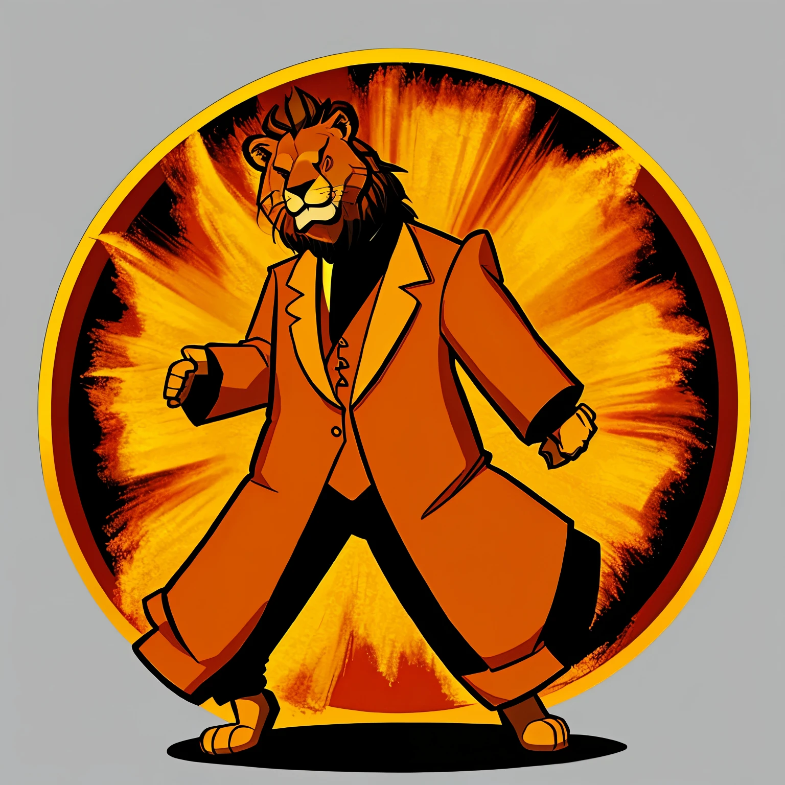 Lion dressed suit,vector,300 dpi,2200x2200 pixels,effect curve