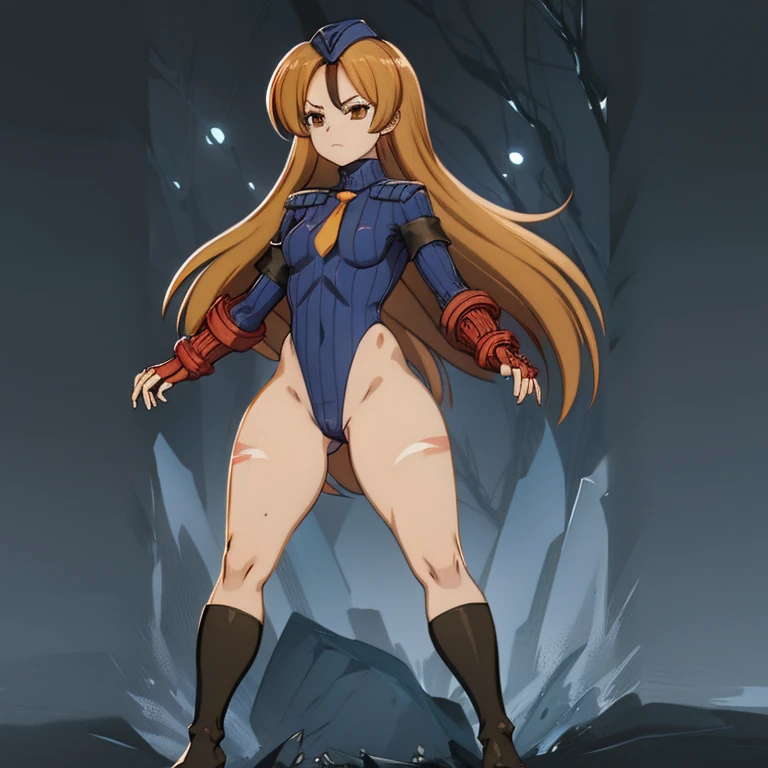 ultra-detailed, Explicit, Beautiful body, Beautiful Nose, Beautiful character design, perfect eyes, perfect face, ultra highres, 4K, beautiful legs, perfect legs, Nice hands, Perfect hand, Masterpiece, Best Quality, Highly detailed, illustration, absurdres, street fighter, doll suit, shadaloo doll, dollsuit, girls, multiple girls, expressionless, blank eyes, looking at viewer, red gloves, emotionless, black latex, corrution, mind control, female combatant, full body, hypnotized, unhappy trance, full body suit, ribbed bodysuit, both arms at side, stand up straight, obey, perfect female body, extremely glossy latex, hypnosis, hypnoLora, empty eyes, Mind control device, poses, brainwashed, submissive_pose, Slave, hat, necktie, stand up straight, standing, standing at attention, belt, latex, garter belt, thighhighs, Fighting stance, Mameda, bro n hair, brown eyes, long hair