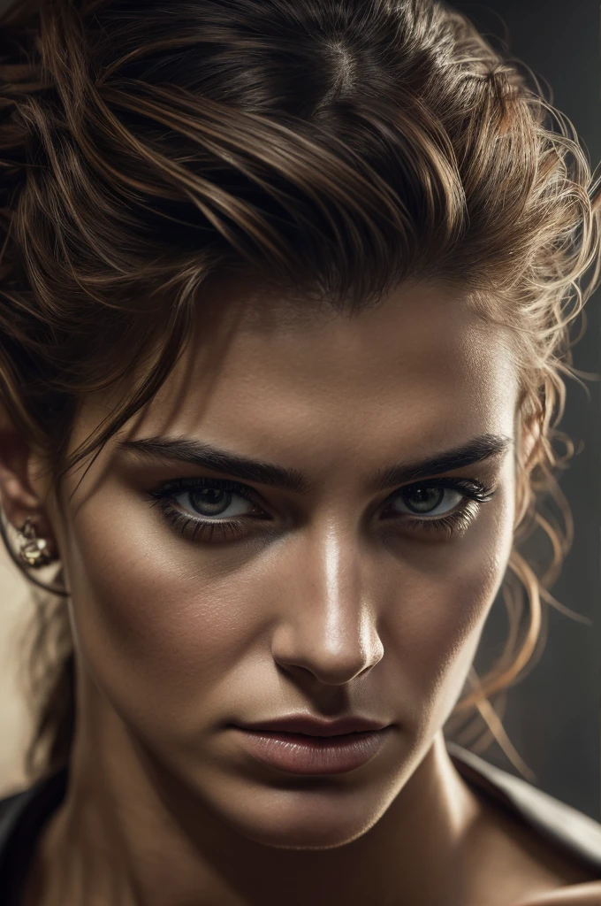 (best quality,4k,8k,highres,masterpiece:1.2),ultra-detailed,(realistic,photorealistic,photo-realistic:1.37),illustration,Oil painting,pen and ink,
Michele Morrone in an intense moment,deep gaze,sharp features,Michele Morrone's expressive eyes,piercing eyes,stubble on his face,emotive face,neutral expression,lean and muscular physique,disheveled hair,fierce and captivating look,smoky atmosphere,dramatic lighting,contrast between light and shadow,classical portrait style,emotional intensity,artistically rendered background,warm color palette,rich and vibrant colors,textured brushstrokes,detail-oriented brushwork,dynamic composition,dramatic pose,striking close-up,fine art quality,highly realistic rendering,focus on facial expression and capturing emotions,portrait of Michele Morrone that evokes a sense of intrigue and mystery.