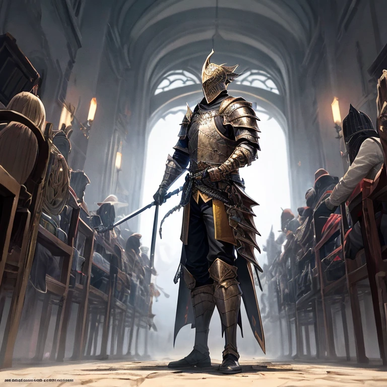 guerreiro, Arte conceitual, Directed by: Kishi Ganku, arte de fantasia, FUmdo do templo Zen, clean render, Um, com uma armadura, Detailed bushido forms smoke, Capacete de uma divindade esquecida, character is standing, 8k realista, In-game rendering, Detalhe detalhado do fUmdo do rosto, Capa Art Station, boi, pseudo - fantasia medieval, Divindade na armadura koi, Armadura de bronze detalhada, Armadura de bronze, Armadura gravada em ouro, Armadura obsidiana dourada, Armadura de ouro claro, Armadura de filigrana ornamentada, demon warrior, armadura ornamentada coberta de espinhos, Intrincada armadura de Assasin, Armadura de metal intrincada, Guerrero formidável, Vestido com armadura dourada ornamentada adornada com desenhos intrincados, Capacete com uma crista grande e dois chifres, All against a darkness, Smoky fue hinting at a battle scene, Giving a sinister aura to your person