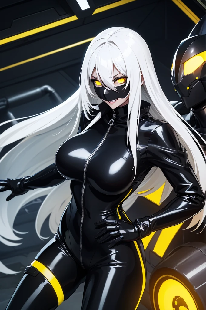 Close-up of a girl in a black leotard、Black shiny latex suit, Saiyan Girl, wonderful, Nano Girl, Female body type, Inspired by Hiromu Arakawa, Anime Manga Robot!! Anime Girls, Fubuki, Full Body Suit, by Hiromu Arakawa, , wonderful, silk, Beautiful and attractive anime teen, Anime Girls of the future, tears,Drooling,Pee,Sweat,Tongue out,incontinence,Peeing,Mouth open and tongue out,Estrus,Eyes wide open,Estrus,Blushing,Nipples are erect,Face is hot,Lust、Mouth wide open and tongue sticking out、Red face print on upper face and chin、incontinenceして股間が濡れています