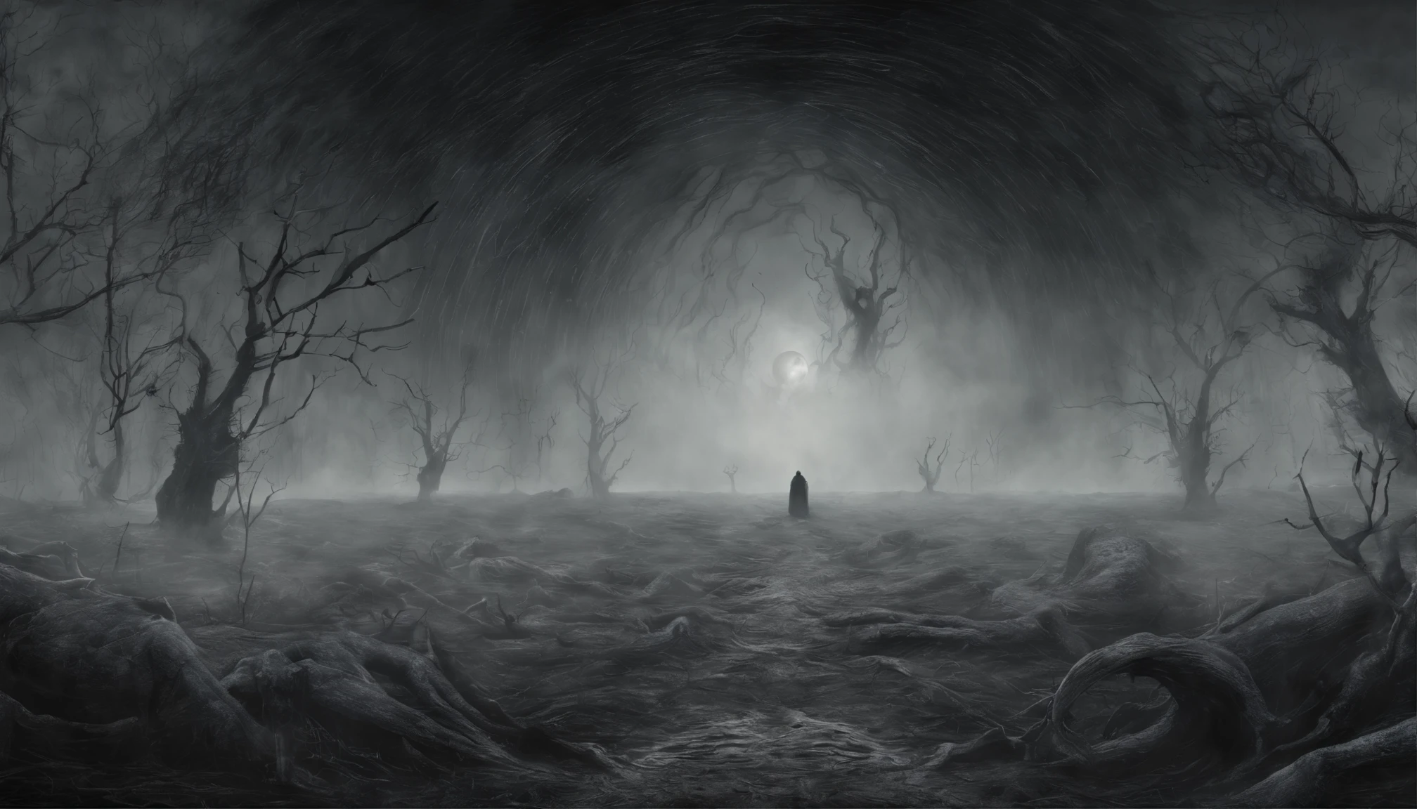 A magical landscape of euphoria and wonder colliding into a black hole of disparate and torment of death and reincarnation into something nurturing and beautiful