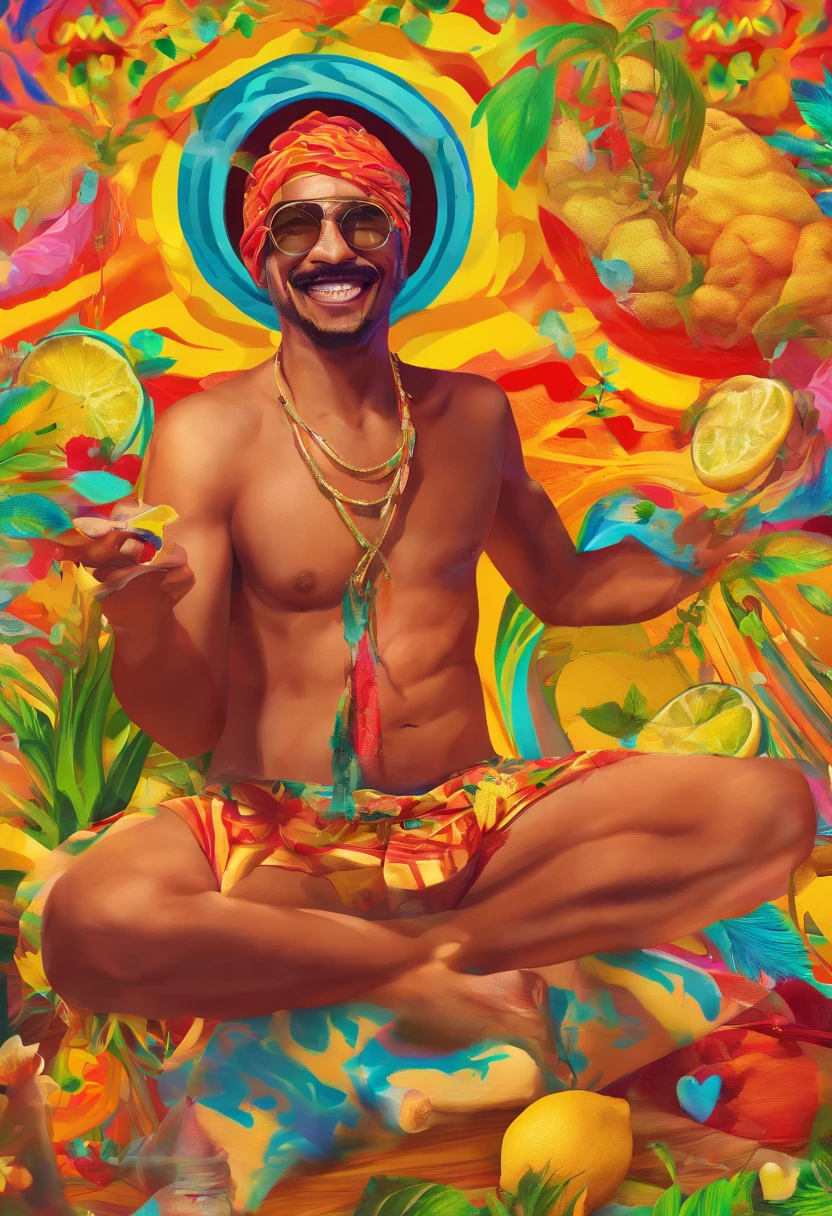 (best quality,4k,8k,highres,masterpiece:1.2),ultra-detailed,(realistic,photorealistic,photo-realistic:1.37),cuba,medium:digital painting,a male cuban person,relaxing,smoking a lemon,with a smile,relaxed pose,detailed facial features,comfortable clothes,background with cuban elements,vibrant colors,soft lighting