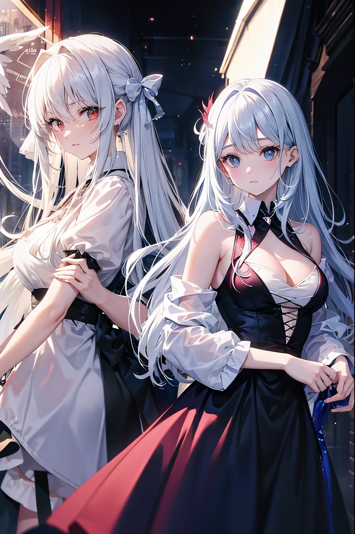 Angel and demon, two people