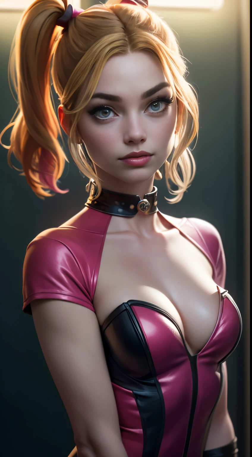 Margot Robbie as Harley Quinn in Suicide Squad, corpo inteiro, soft-lighting, dinamic angle, lifelike lighting, foto de Robert Adams, (textura natural da pele, hiper-realismo, luz suave, clear: 1.2), (detalhes intrincados: 1.12), obra-prima hdr, melhor qualidade, (foto altamente detalhada: 1.1), 8k, fotorrealista