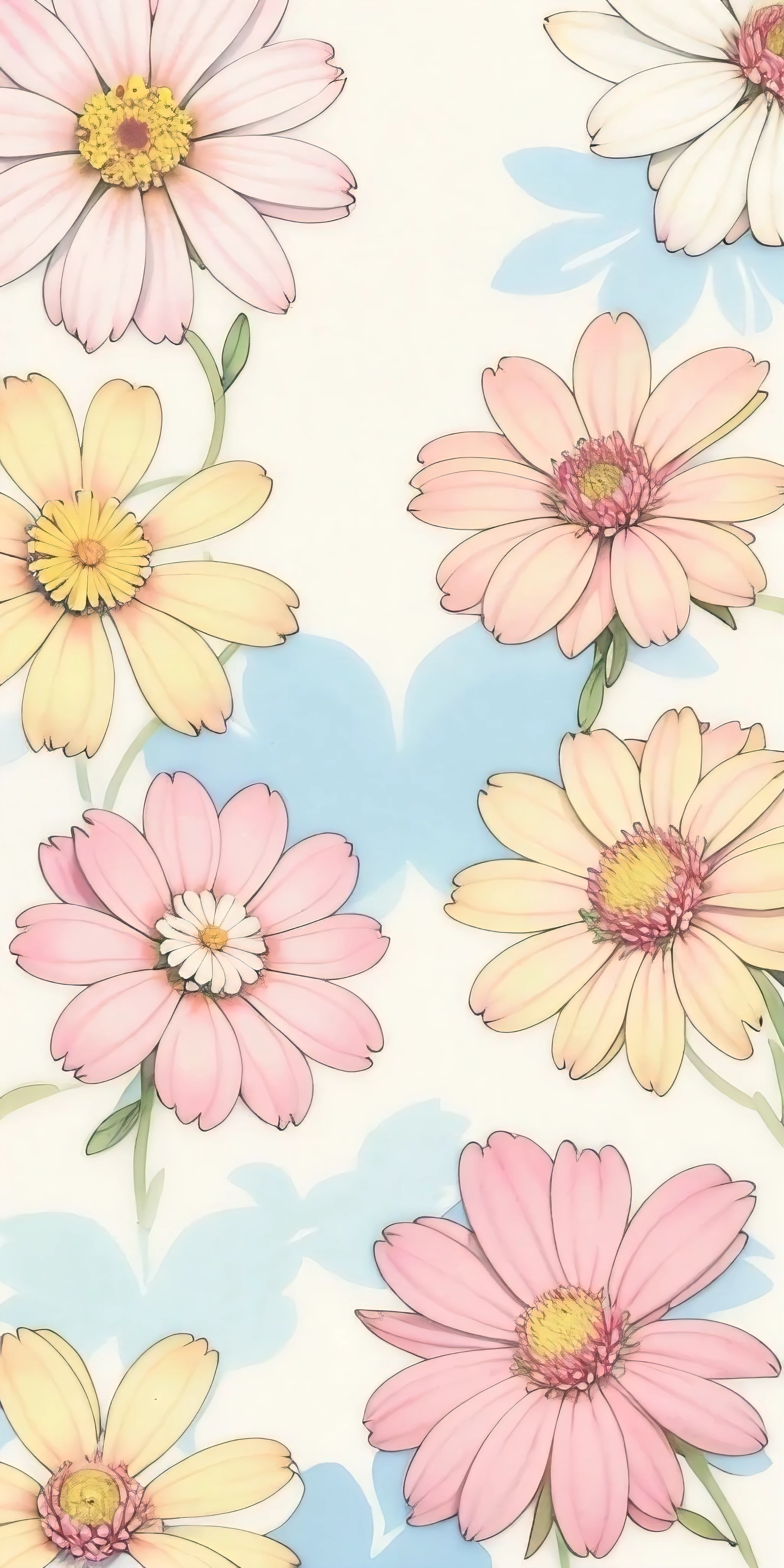 Close up of flower painting on white background, smeared flowers, pastel flowery background, soft flowers, flowers in the background, patchy flowers, pastel art, Flower background, colored flowers, opulent, Flowers around, flower power motifs, flower bloom, stylized flowers, background pastel, flower, Gentle background, stylized painterly