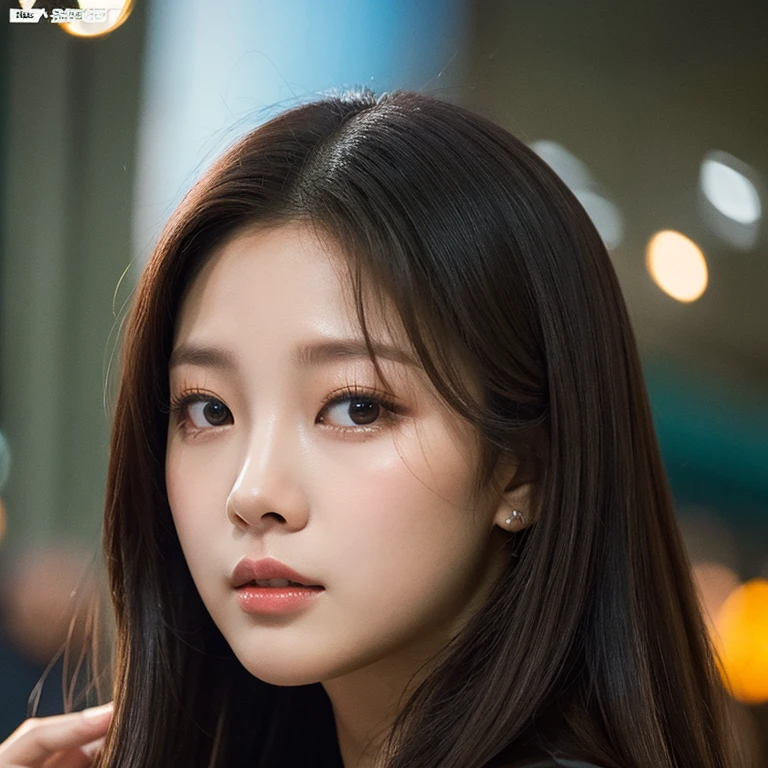 Rosto da wonyoung do ive com a jennie tirando foto no espelho
