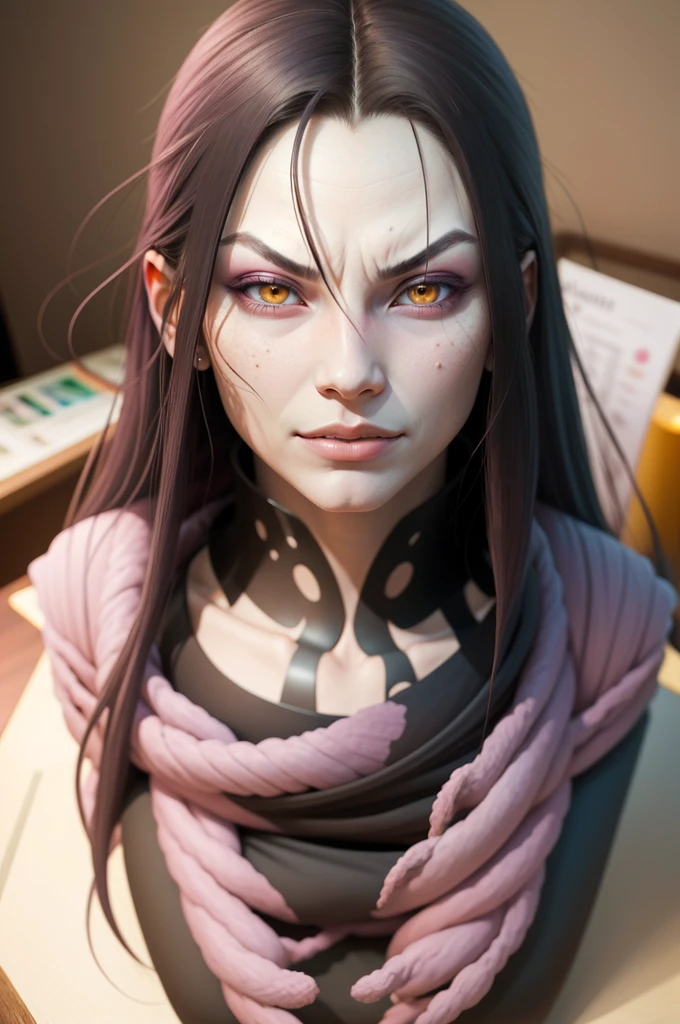 {-erro_de_anatomia:1.0} Masterpiece, absurdities, Orochimaru\(Naruto\), 1girl Solo, Mature woman, Oversized shirt with broad shoulders, Perfect composition, Detailed lips, large breasts, Beautiful face, body proportion, Blush, (pink lips), Long hair, yellow eyes, Soft gauze, Super realistic, Detailed, photo shoot, Realistic faces and bodies,
masterpiece, best quality, best illustration, hyper detailed, 1 girl, solo, glamorous, blushing,